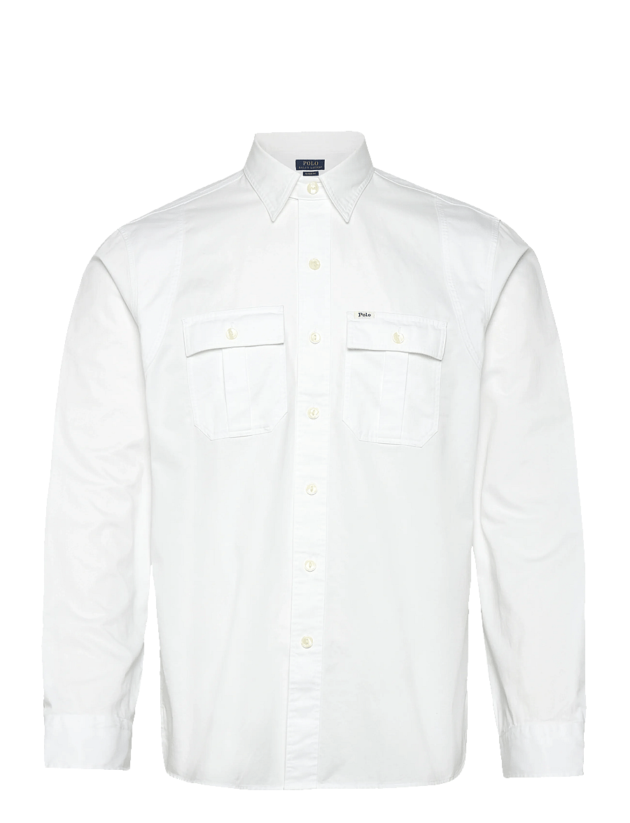 Polo Ralph Lauren - Classic Fit Sateen Workshirt - casual hemden - white - 1