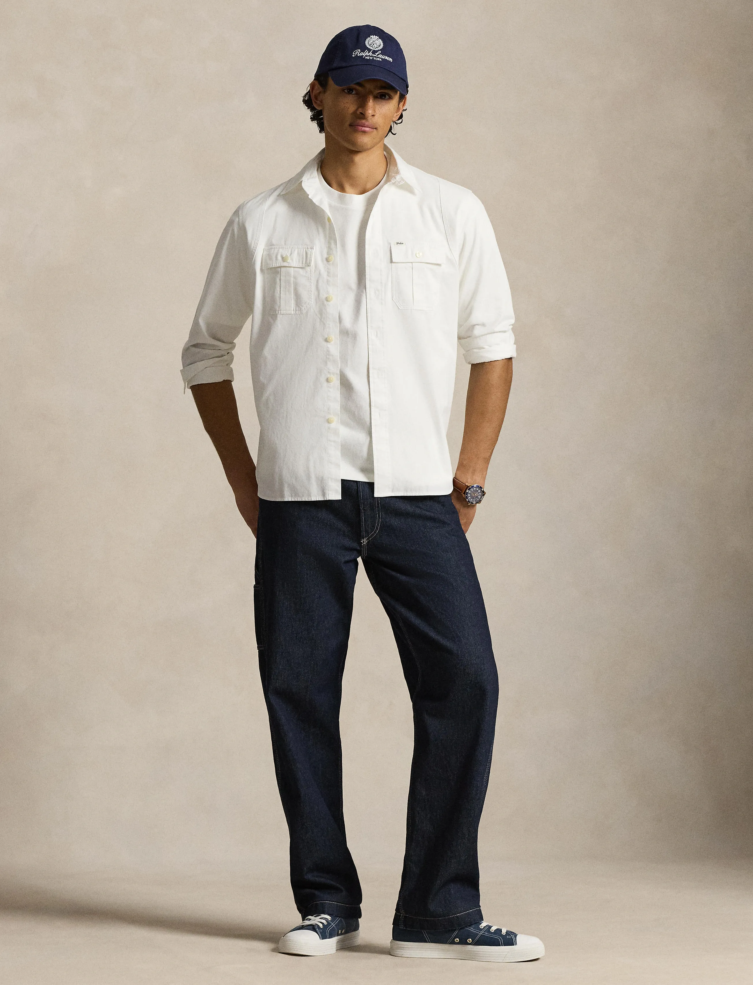 Polo Ralph Lauren Classic Fit Sateen Workshirt - New arrivals - WHITE / white