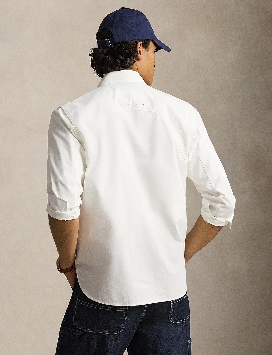 Polo Ralph Lauren - Classic Fit Sateen Workshirt - casual hemden - white - 3