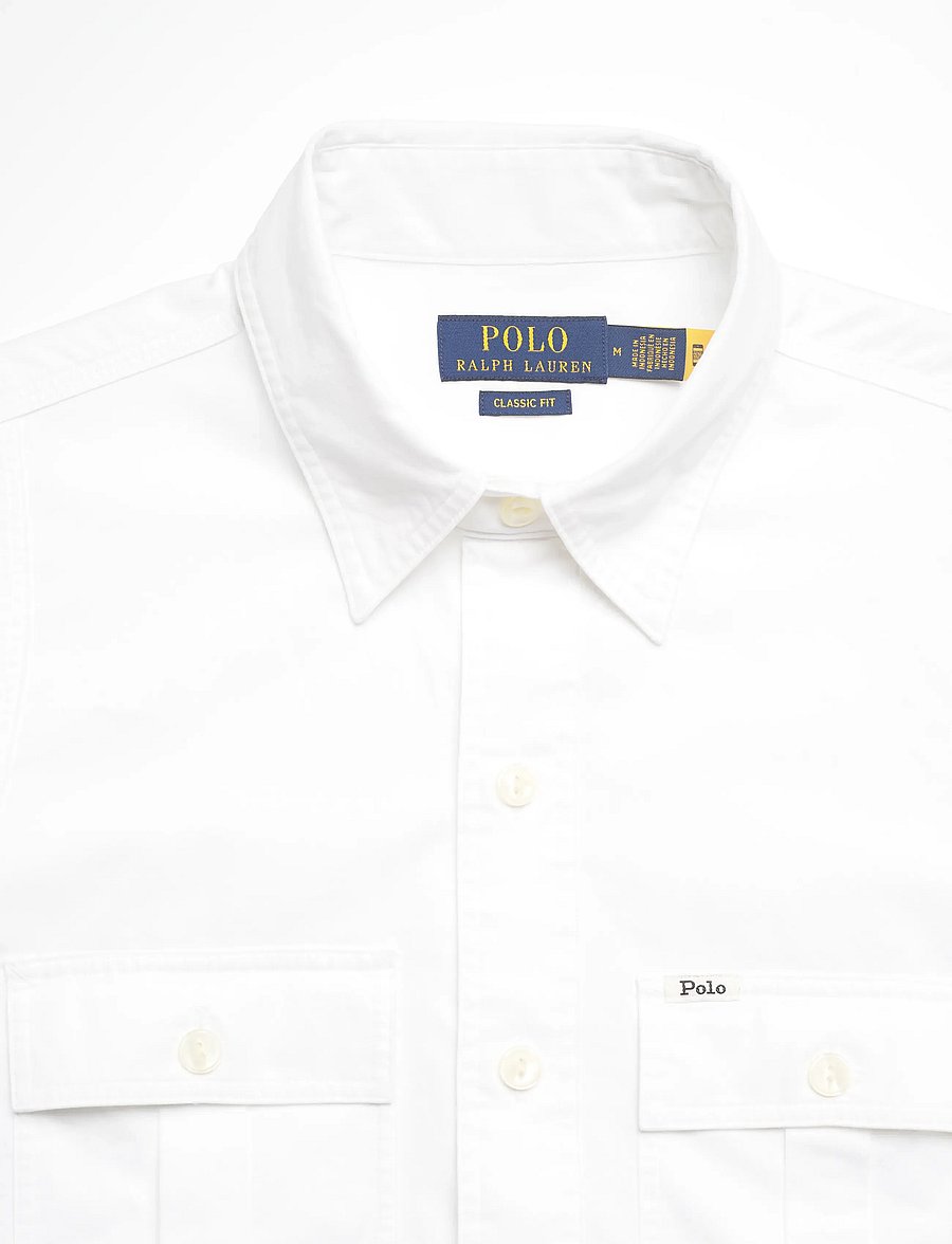 Polo Ralph Lauren - Classic Fit Sateen Workshirt - casual hemden - white - 4