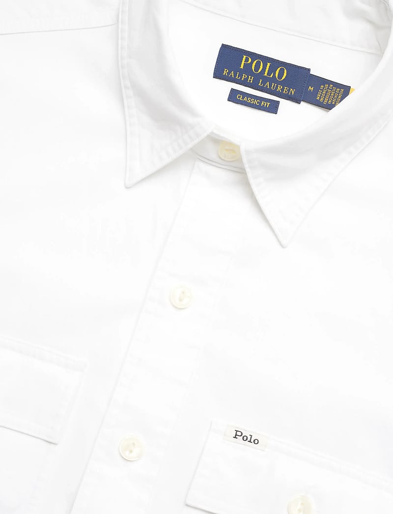Polo Ralph Lauren - Classic Fit Sateen Workshirt - basic skjorter - white - 3