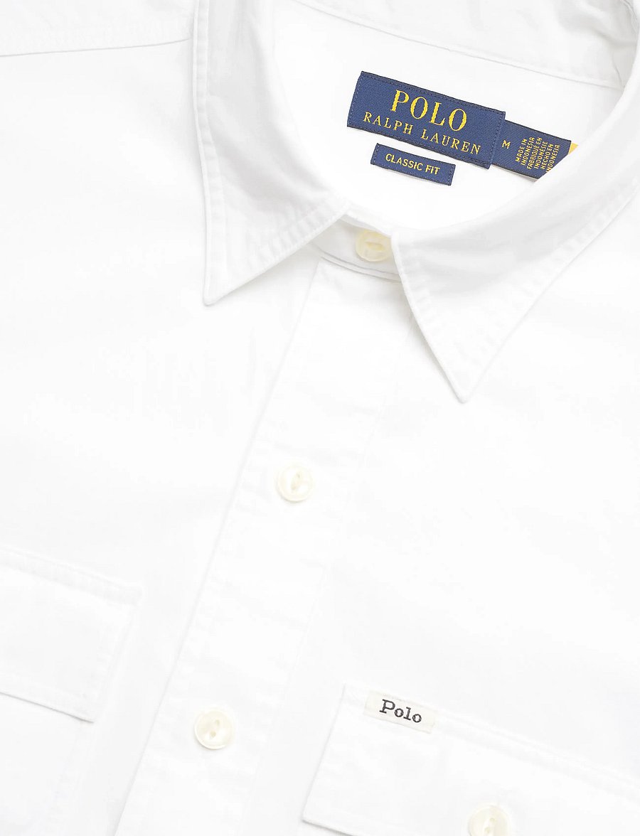 Polo Ralph Lauren - Classic Fit Sateen Workshirt - casual hemden - white - 5