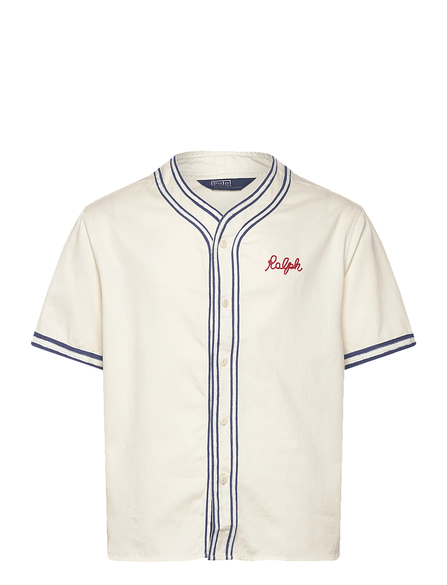 Polo Ralph Lauren - SLUBBY CHINO-WVN-SHIRT - kurzarmhemden - 7226a warm white - 0