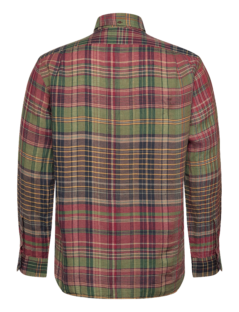 Polo Ralph Lauren - SLUBBY LINEN-WVN-SHIRT - tavalised t-särgid - su58 olive wine - 1