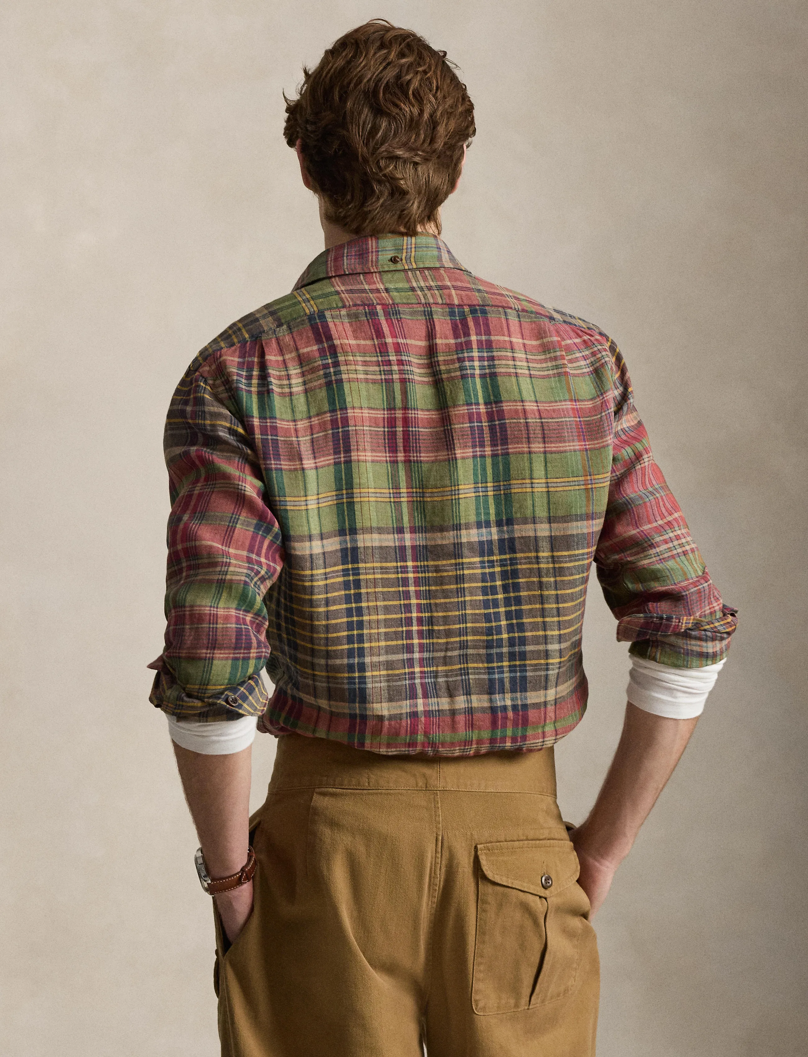 Polo Ralph Lauren - SLUBBY LINEN-WVN-SHIRT - basic skjorter - su58 olive wine - 3