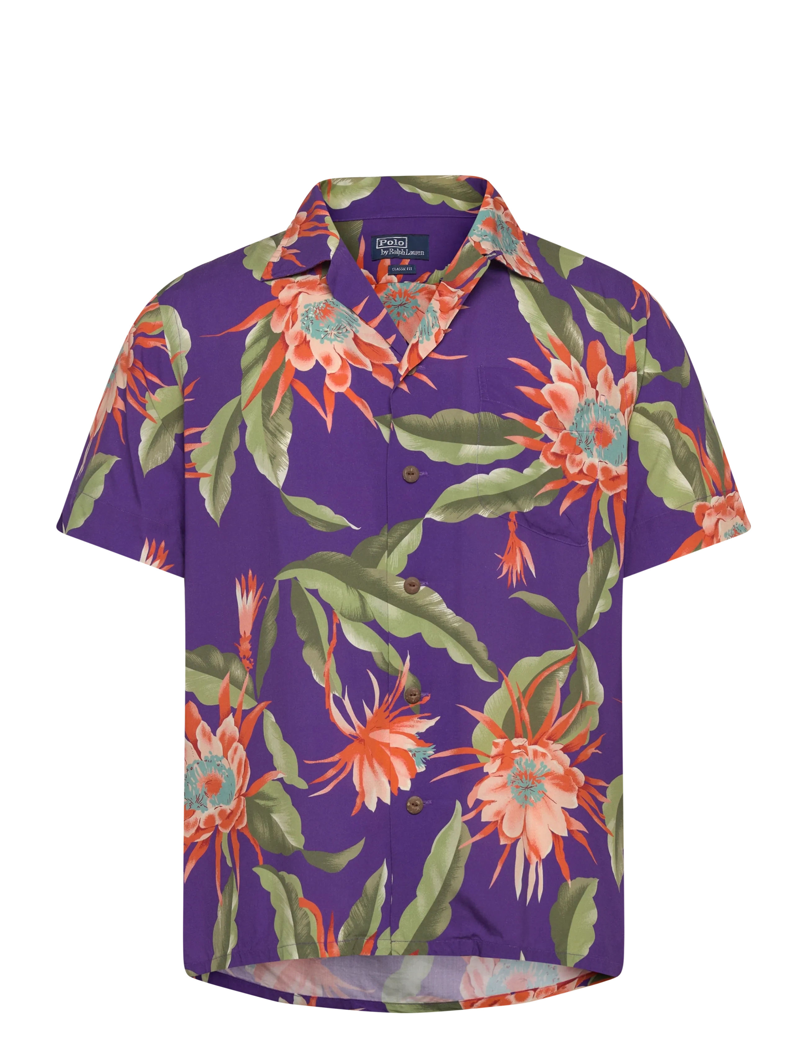 POLO RALPH LAUREN Printed Rayon-Wvn-Shirt Lila - XS - Herren
