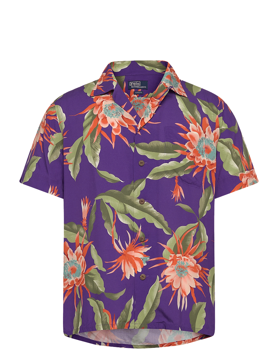 Polo Ralph Lauren - PRINTED RAYON-WVN-SHIRT - krótki rękaw - 7155 purple south - 1