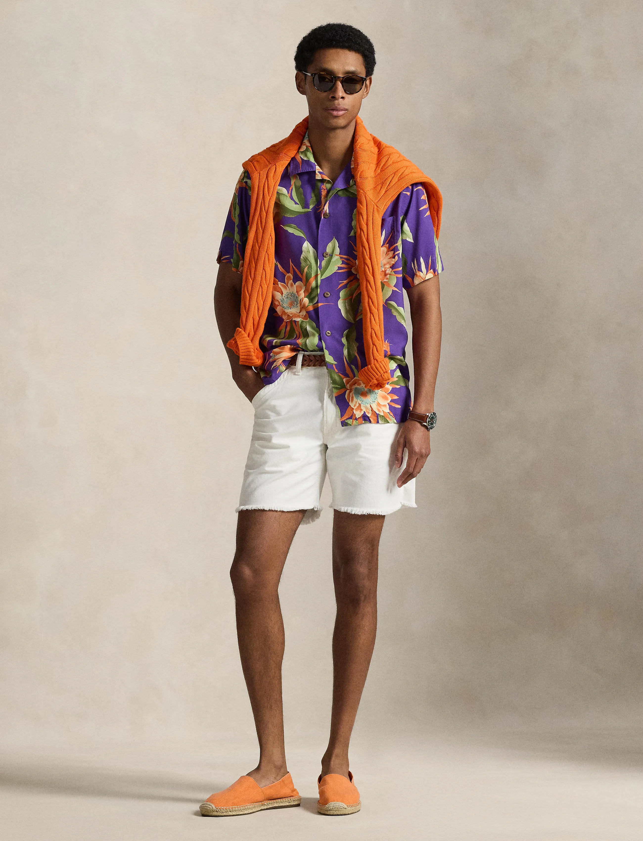 Polo Ralph Lauren PRINTED RAYON-WVN-SHIRT - Casual skjorter - 7155 PURPLE SOUTH / purple