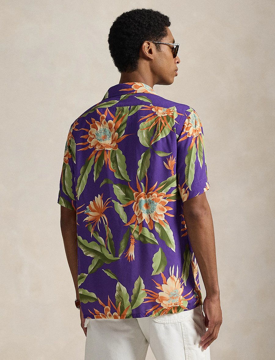 Polo Ralph Lauren - PRINTED RAYON-WVN-SHIRT - krótki rękaw - 7155 purple south - 5