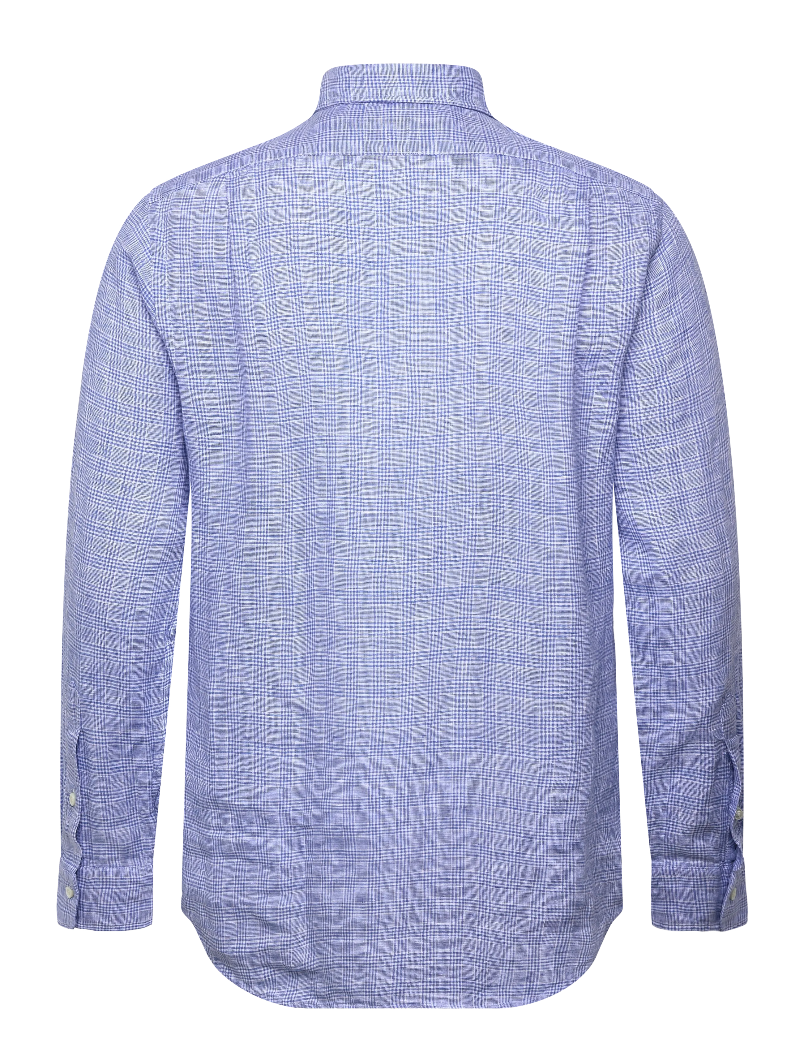 Polo Ralph Lauren - Classic Fit Plaid Linen Shirt - oxford skjorter - 4596a blue white - 2