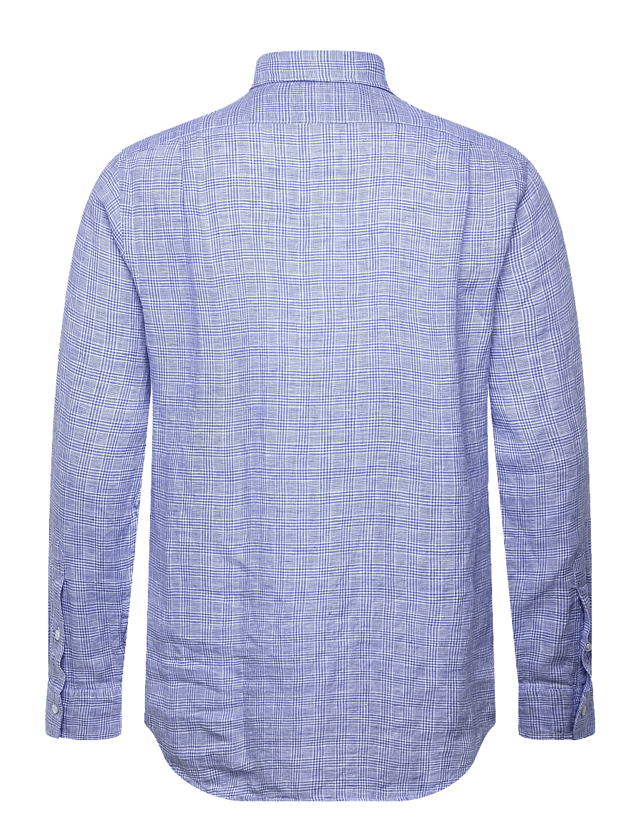 Polo Ralph Lauren - Classic Fit Plaid Linen Shirt - oxford skjorter - 4596a blue white - 2