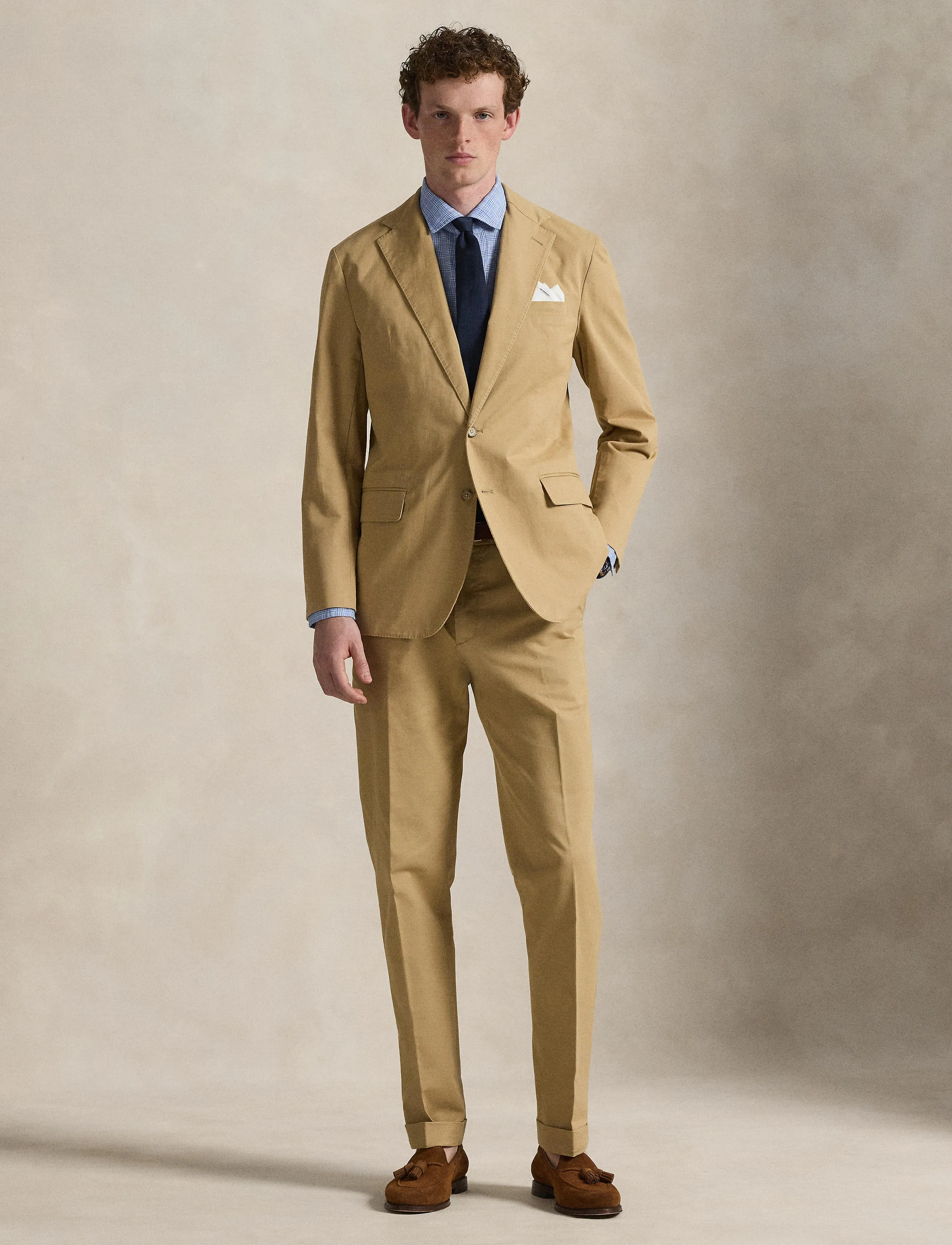 Polo Ralph Lauren Classic Fit Plaid Linen Shirt - Kleidung - 4596A BLUE WHITE / blue