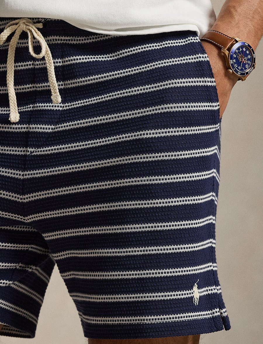 Polo Ralph Lauren - 6-Inch Striped Cotton-Blend Short - casual shorts - newport navy/pale - 4