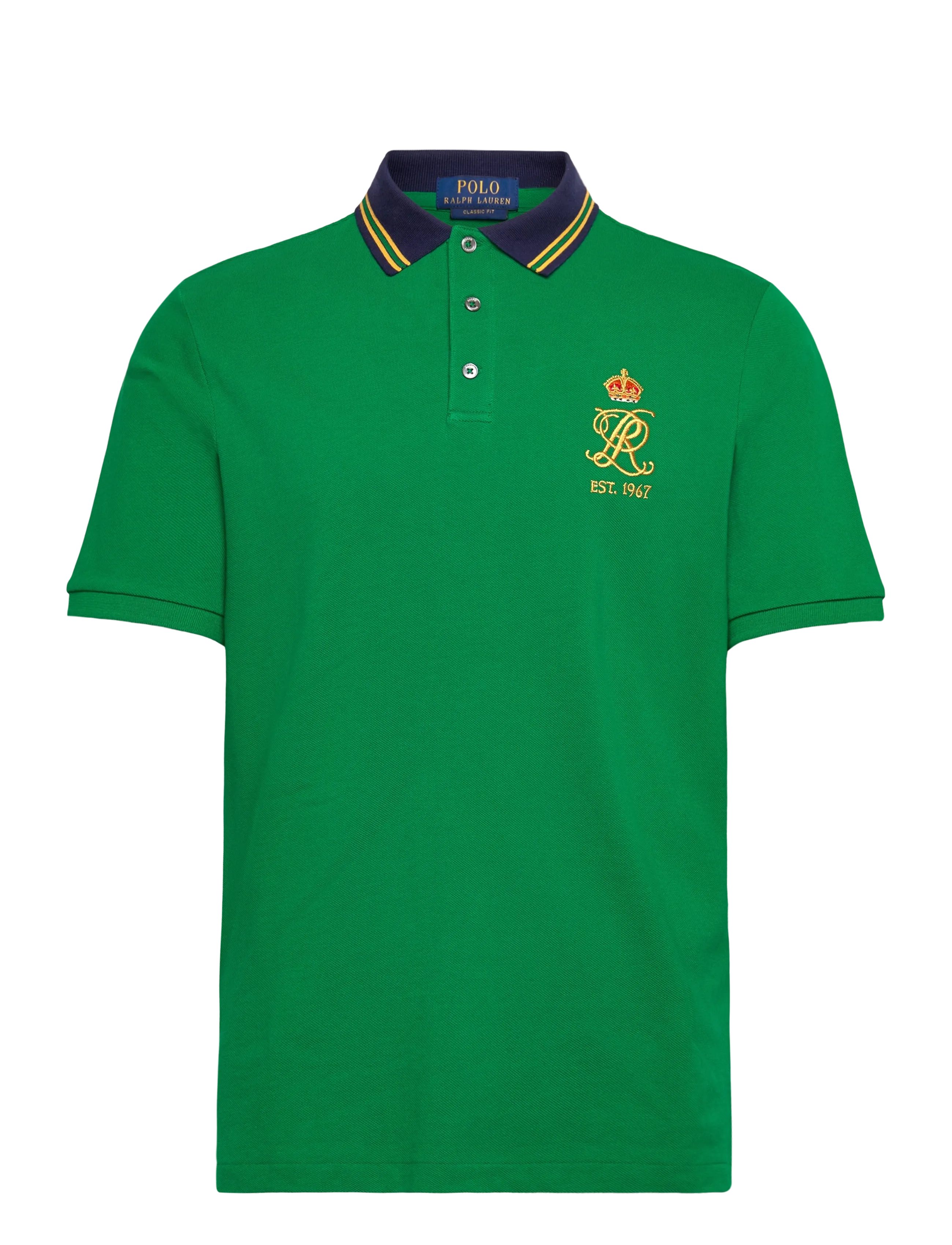 Classic Fit Crest Mesh Polo Shirt - HILLSIDE GREEN