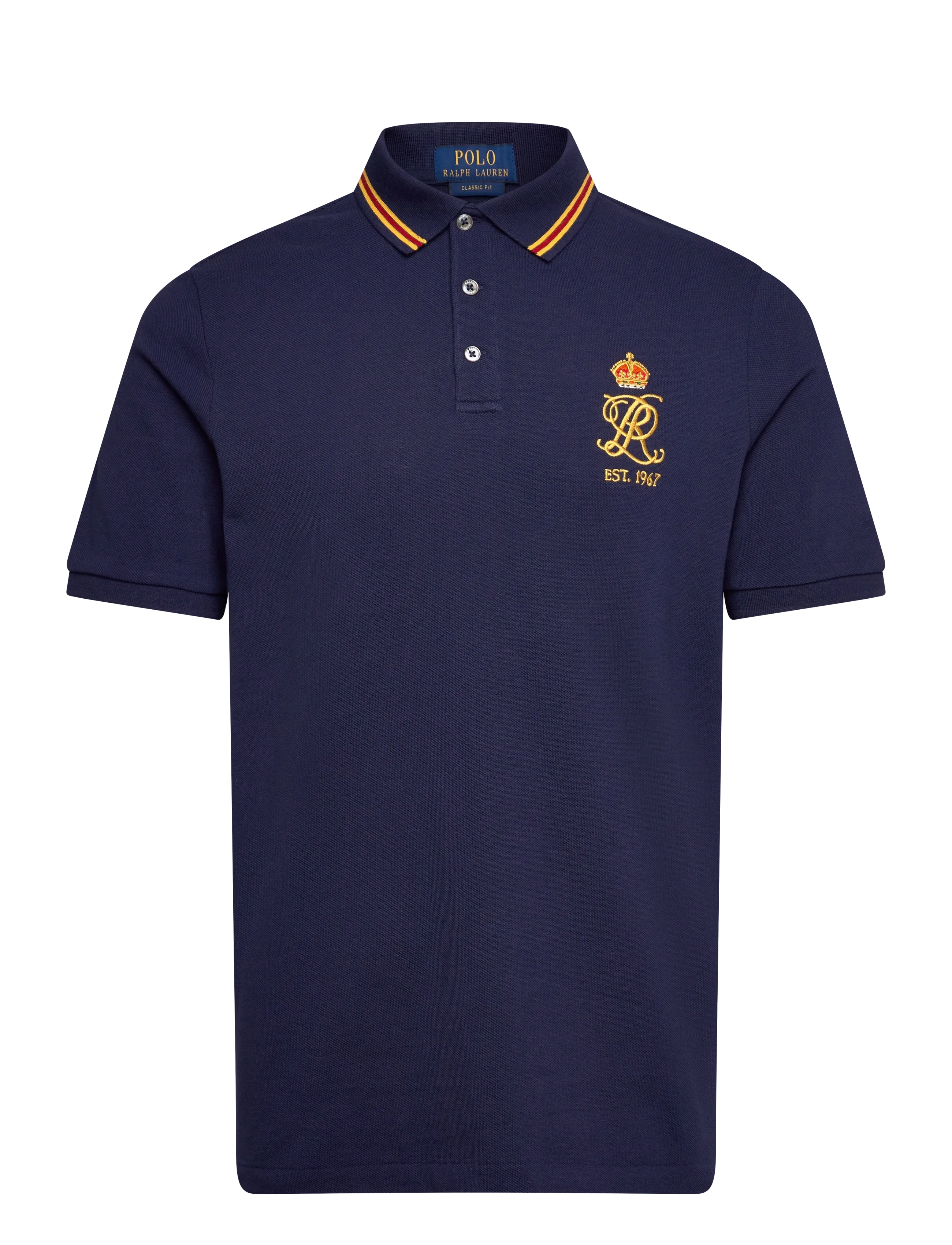 Polo Ralph Lauren Classic Fit Crest Mesh Polo Shirt - Kortärmade stickade pikéer - NEWPORT NAVY / navy