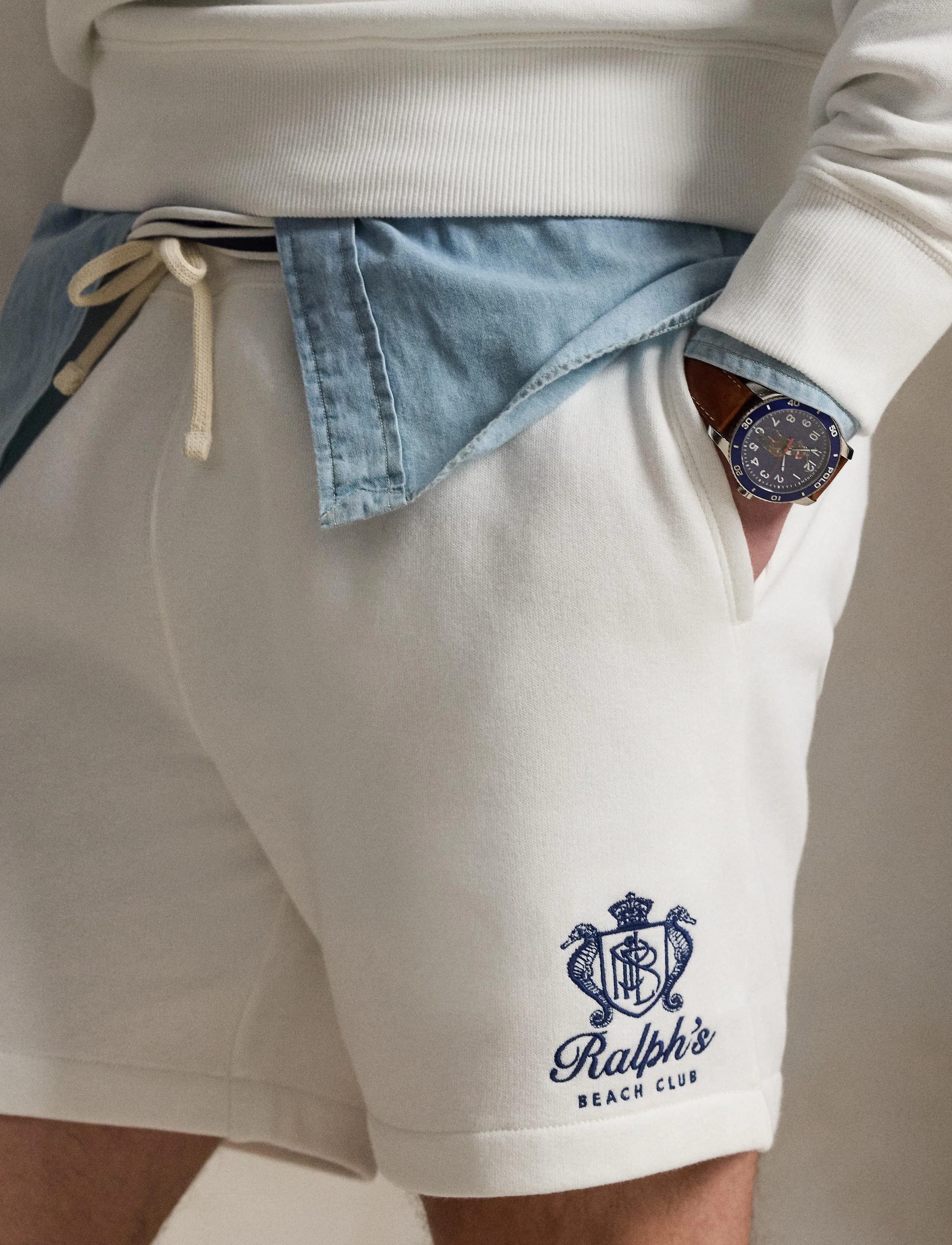 Polo Ralph Lauren - ARCTIC FLEECE-KNT-SHORTS - sweatshorts - white - 5