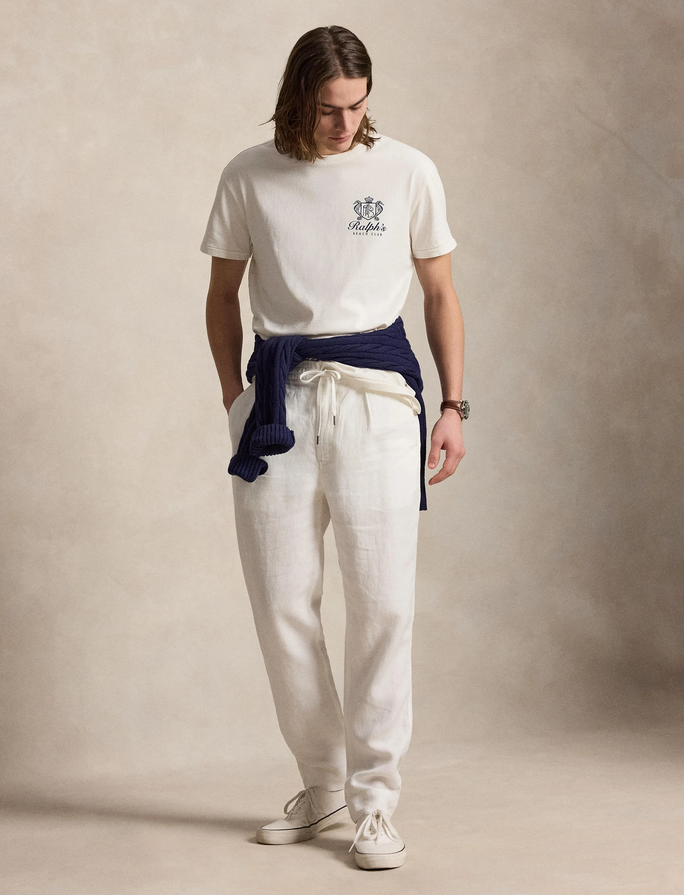 Polo Ralph Lauren Classic Fit Jersey Graphic T-Shirt - Kleidung - DECKWASH WHITE / white