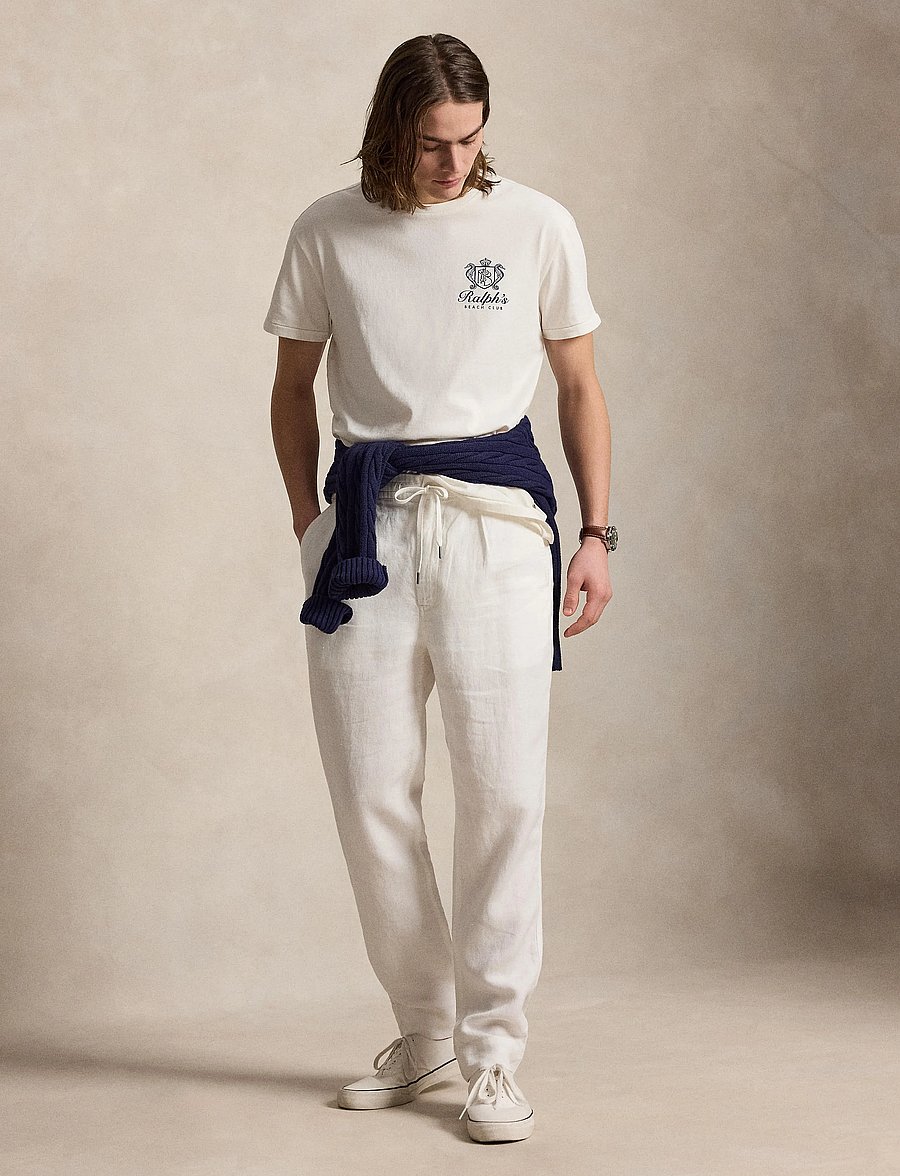 Polo Ralph Lauren - Classic Fit Jersey Graphic T-Shirt - kortærmede t-shirts - deckwash white - 0