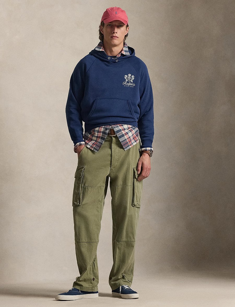 Polo Ralph Lauren - Vintage Fit Fleece Graphic Hoodie - sweatshirts - dark cobalt - 0