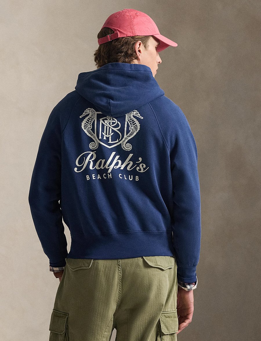 Polo Ralph Lauren - Vintage Fit Fleece Graphic Hoodie - sweatshirts - dark cobalt - 3
