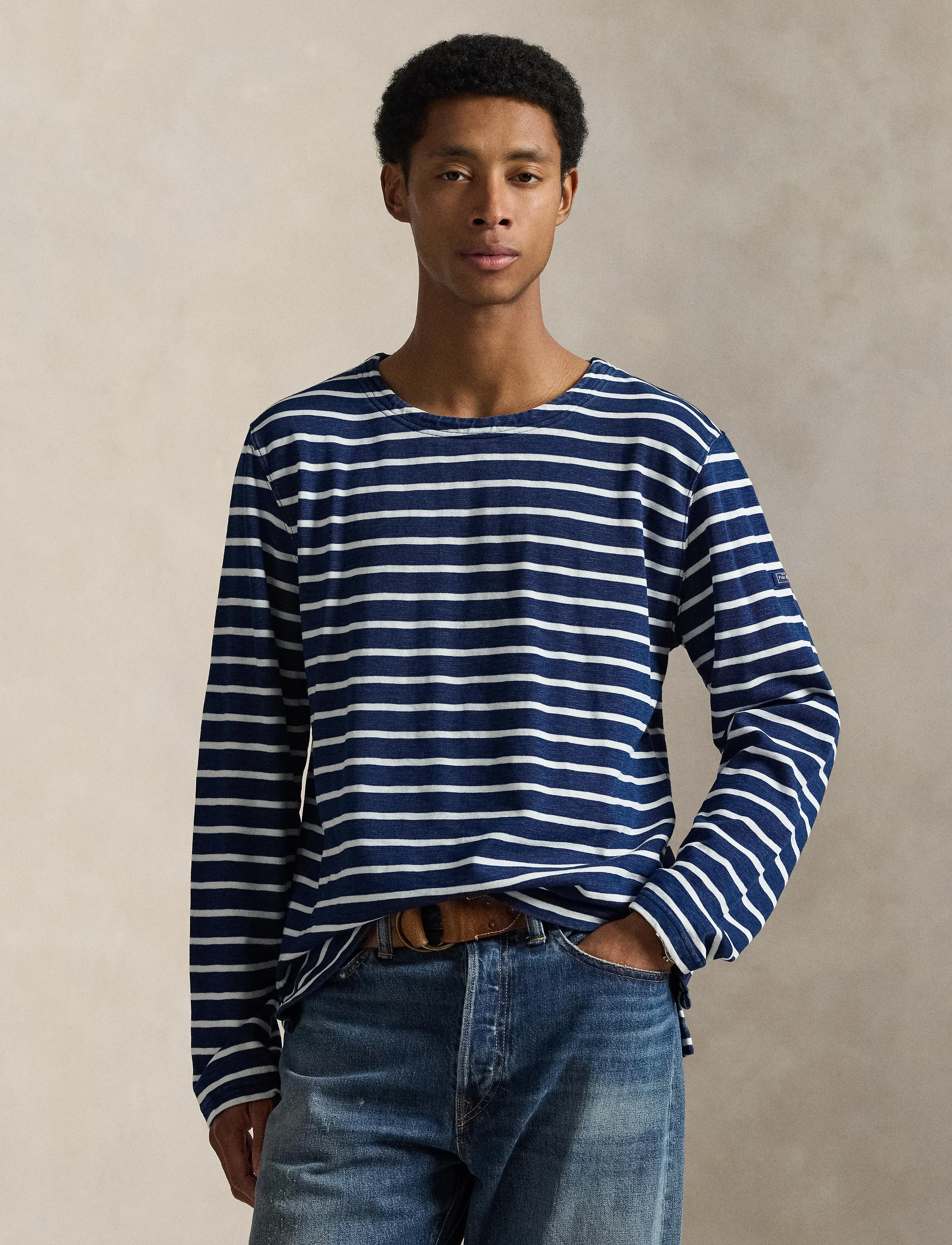 Polo Ralph Lauren Classic Fit Striped Jersey T-Shirt - T-shirts - DARK INDIGO/GREIG / navy