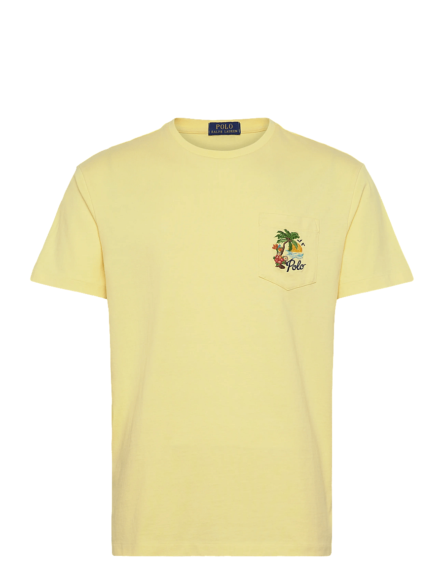 Polo Ralph Lauren - Classic Fit Embroidered Jersey T-Shirt - kurzärmelige t-shirts - resort gold - 0
