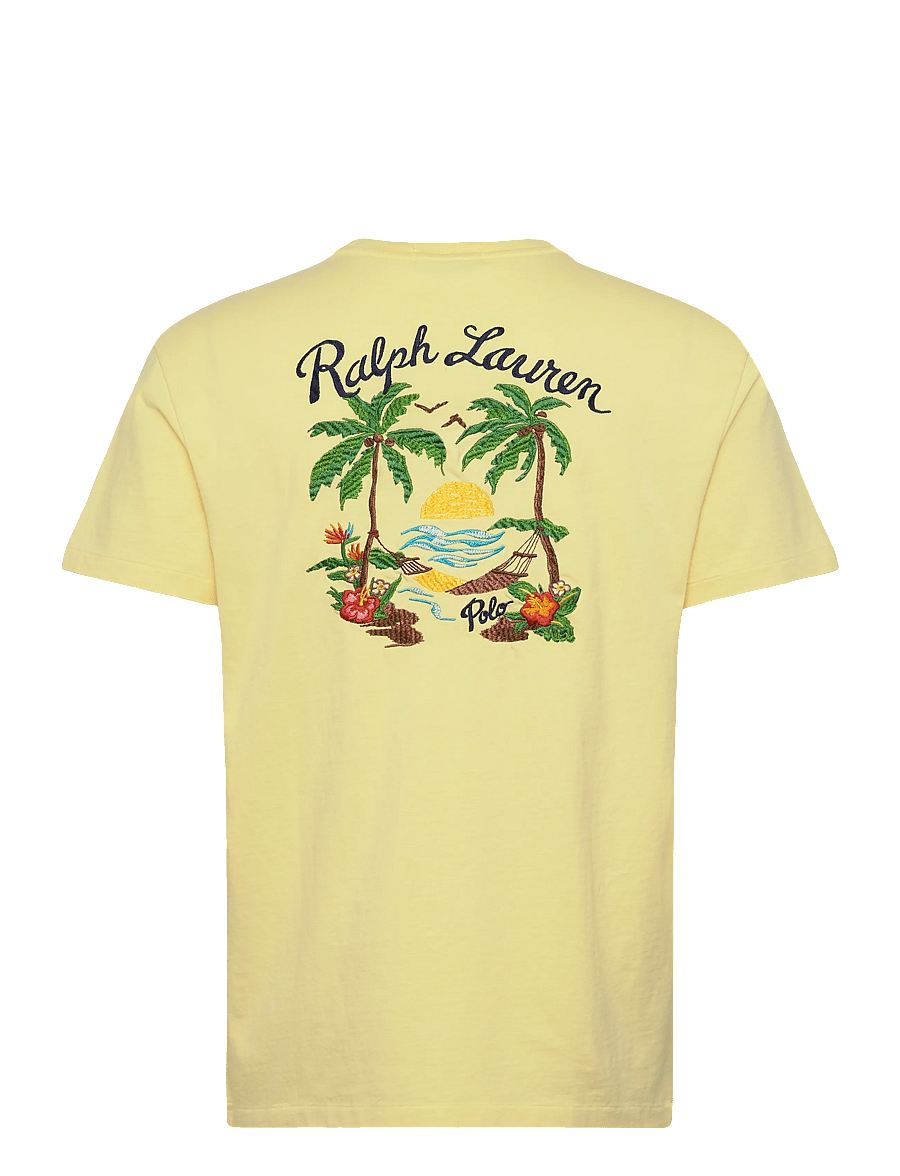 Polo Ralph Lauren - Classic Fit Embroidered Jersey T-Shirt - kurzärmelige t-shirts - resort gold - 1