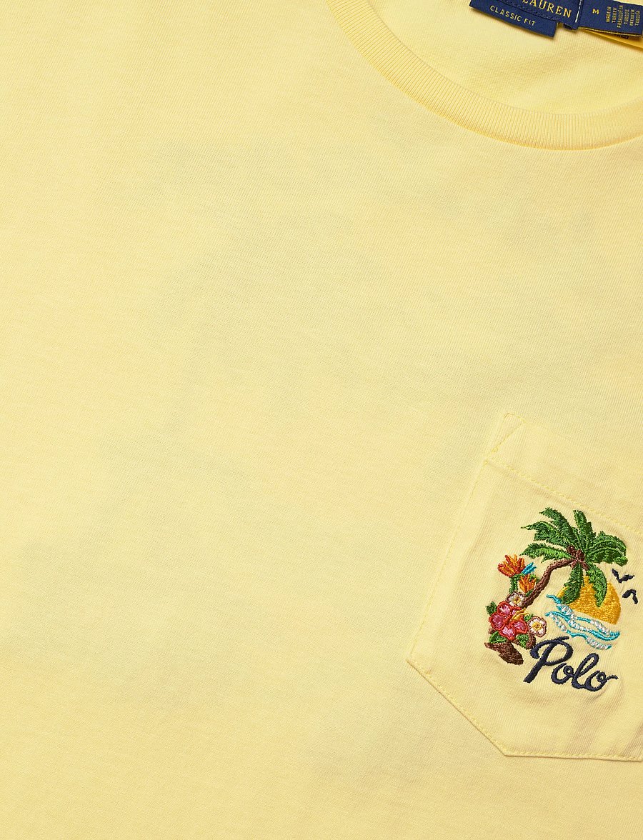 Polo Ralph Lauren - Classic Fit Embroidered Jersey T-Shirt - kurzärmelige t-shirts - resort gold - 2