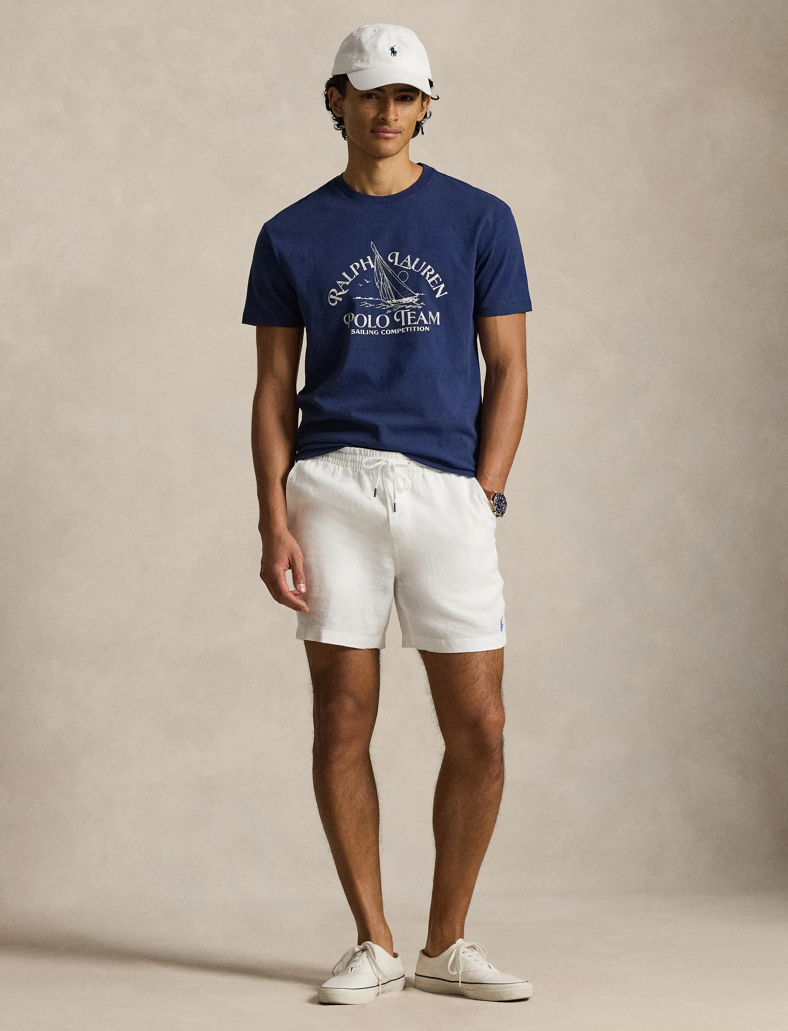 Polo Ralph Lauren Classic Fit Jersey Graphic T-Shirt - Kleidung - DARK COBALT / navy