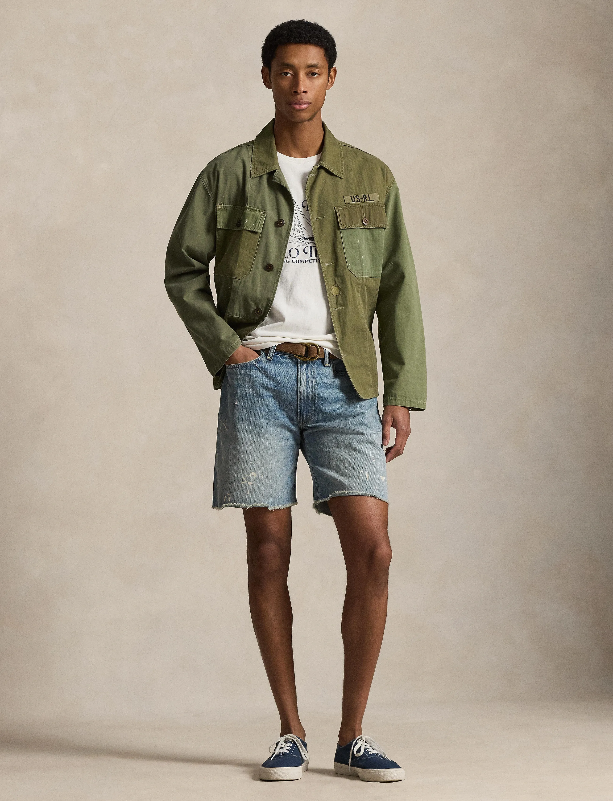 Polo Ralph Lauren Classic Fit Jersey Graphic T-Shirt - Campaign - DECKWASH WHITE / white