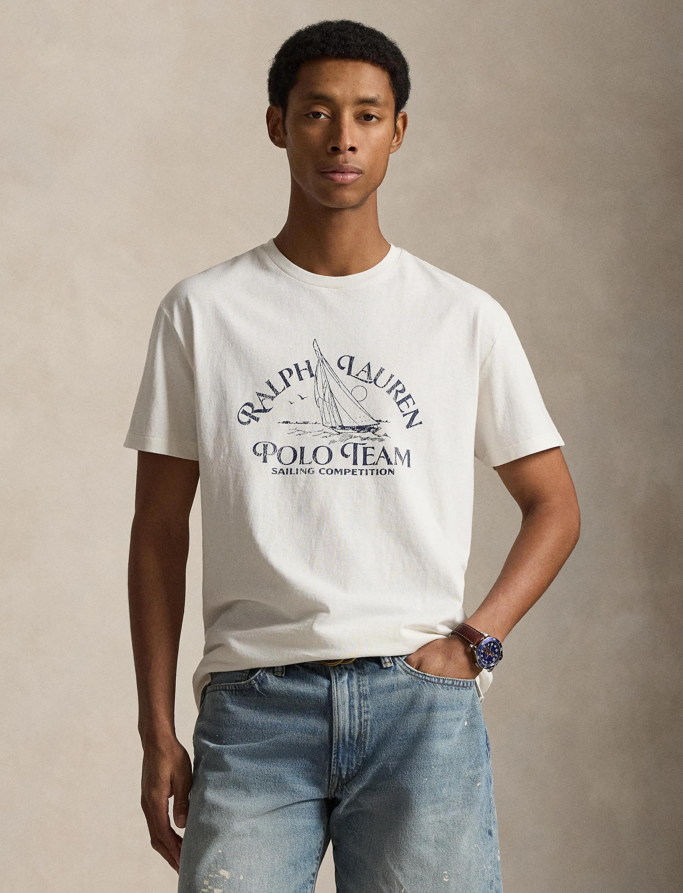 Polo Ralph Lauren - Classic Fit Jersey Graphic T-Shirt - kortærmede t-shirts - deckwash white - 3
