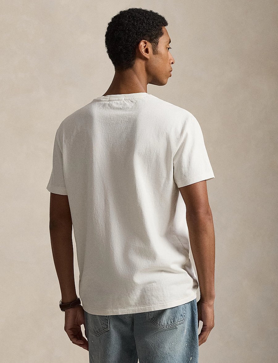 Polo Ralph Lauren - Classic Fit Jersey Graphic T-Shirt - kurzärmelige t-shirts - deckwash white - 5
