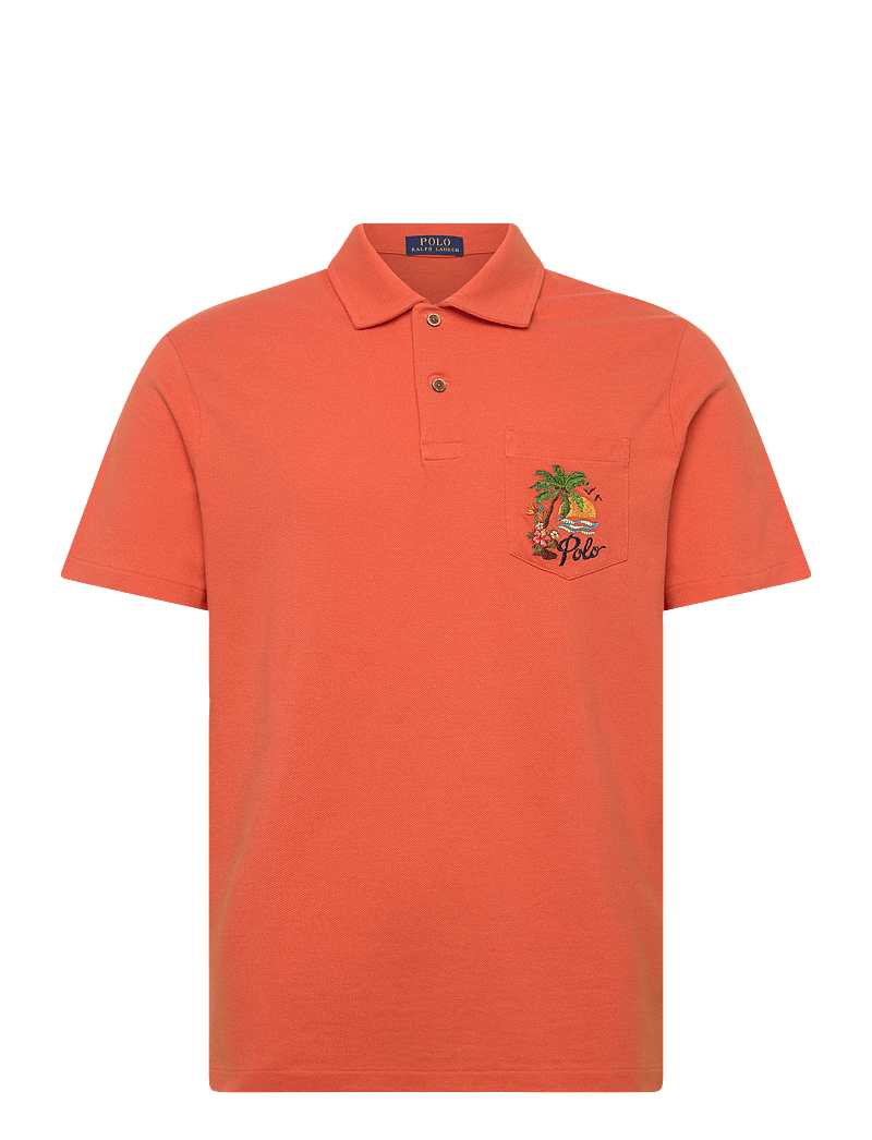 Polo Ralph Lauren - Standard Fit Mesh Graphic Polo Shirt - kortärmade pikéer - solar sky - 0