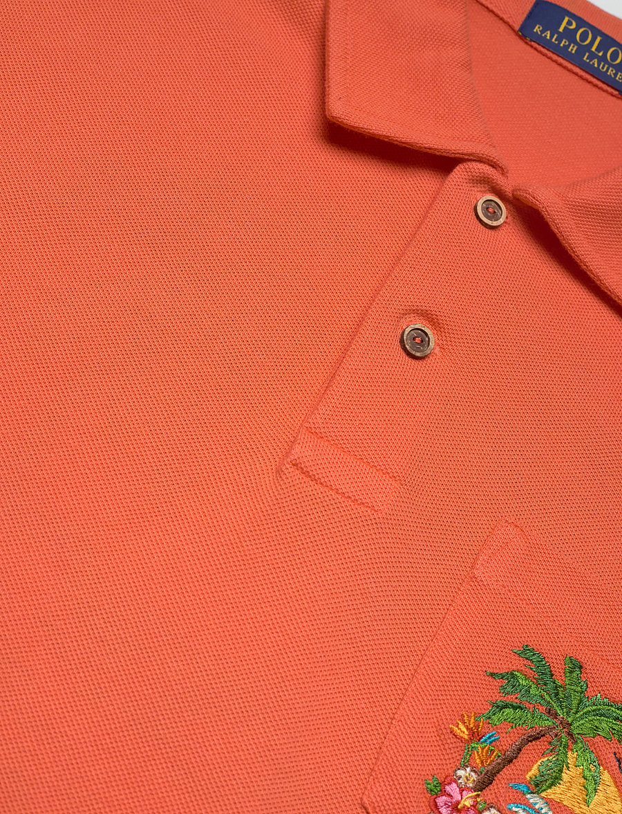 Polo Ralph Lauren - Standard Fit Mesh Graphic Polo Shirt - short-sleeved polos - solar sky - 4