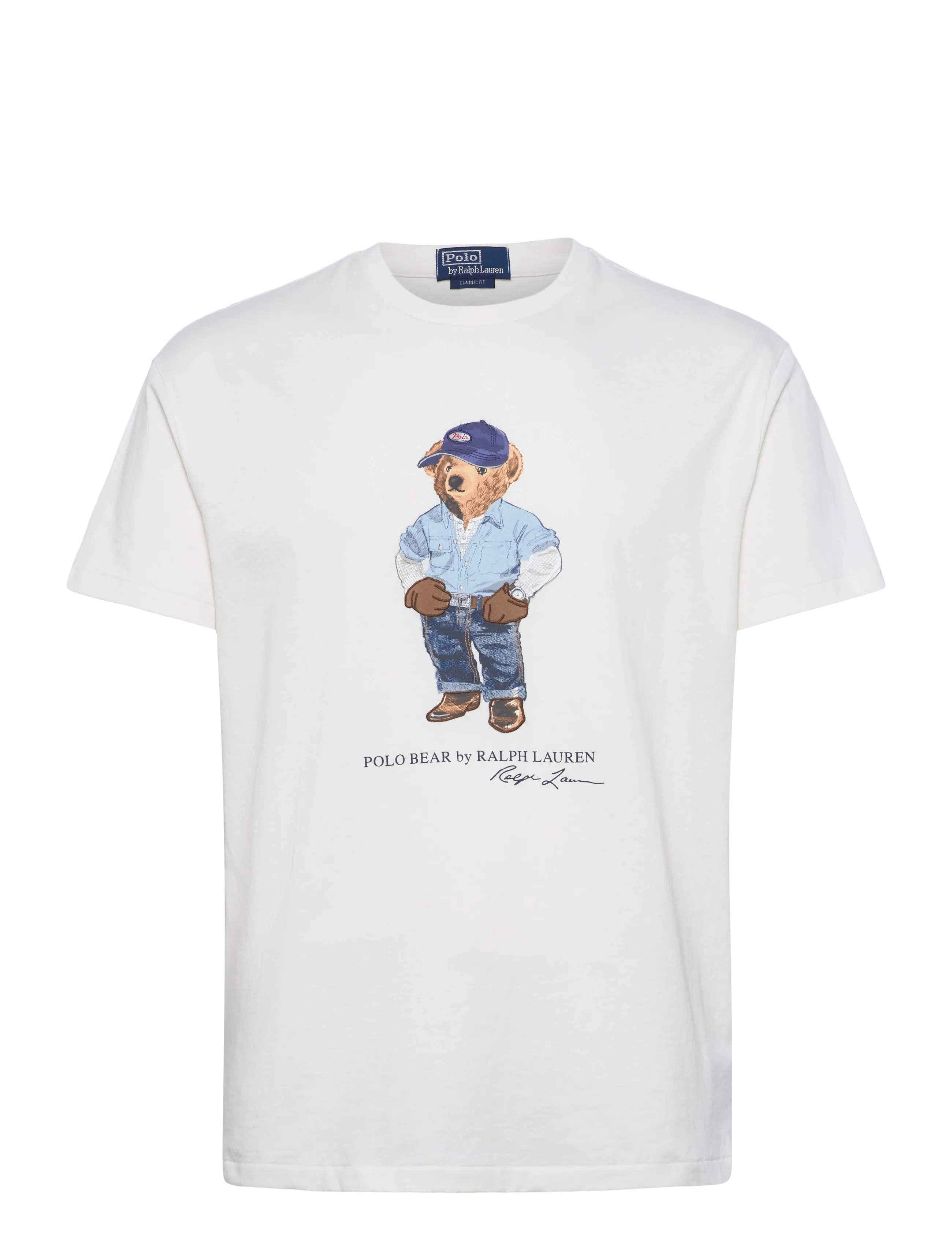 Polo Ralph Lauren Classic Fit Polo Bear Jersey T-Shirt - Spring Wardrobe - NEVIS-DENIM BEAR / white