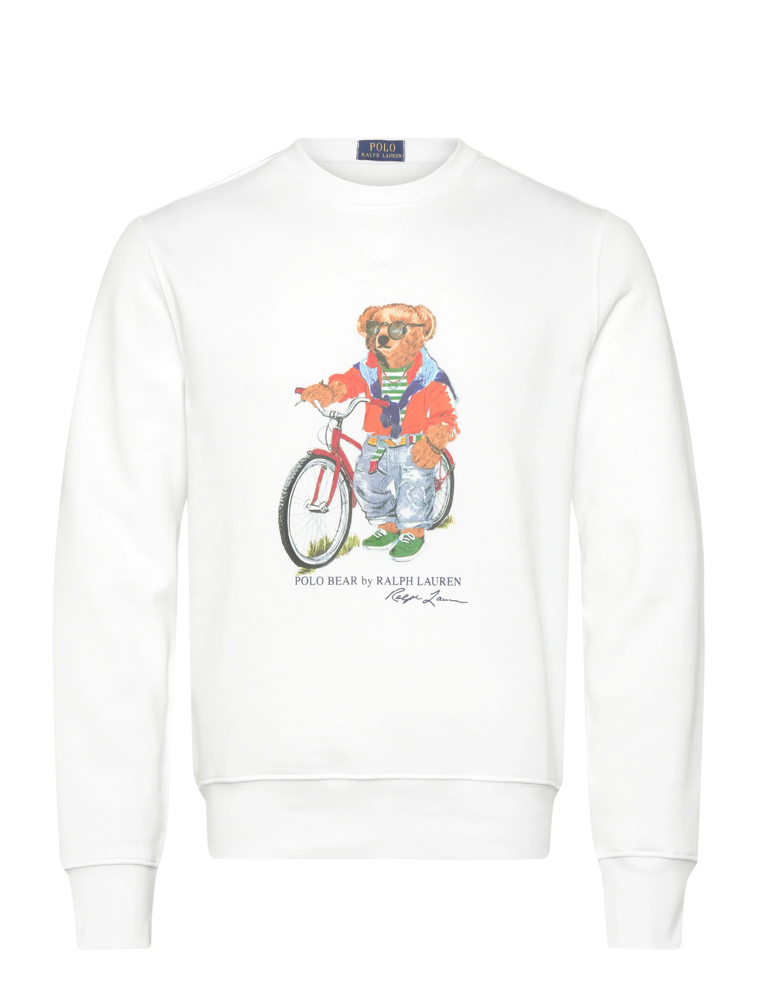 Polo Ralph Lauren SEASONAL FLEECE-KNT-SWEATSHIRT - Sweatshirts - WHITE- SUMMER BEA / white