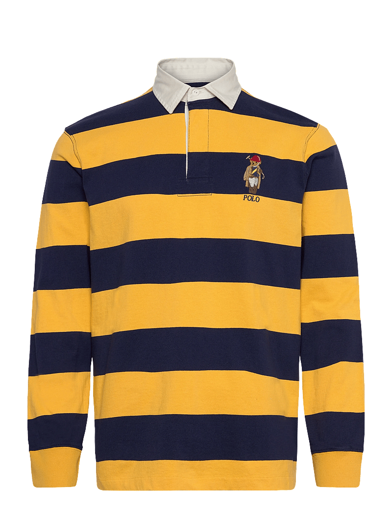 Polo Ralph Lauren - Classic Fit Polo Bear Rugby Shirt - newprt nvy/gld bg - 0