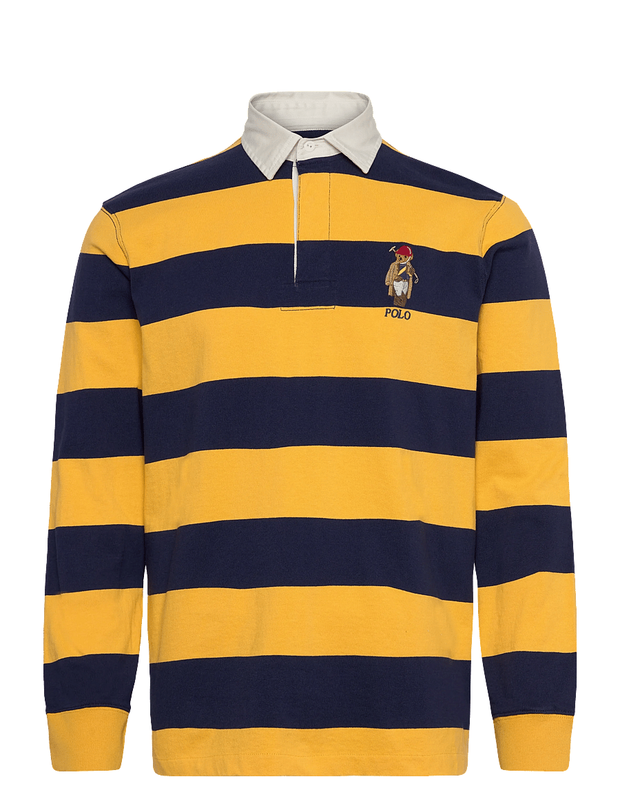 Polo Ralph Lauren - Classic Fit Polo Bear Rugby Shirt - langärmelig - newprt nvy/gld bg - 1