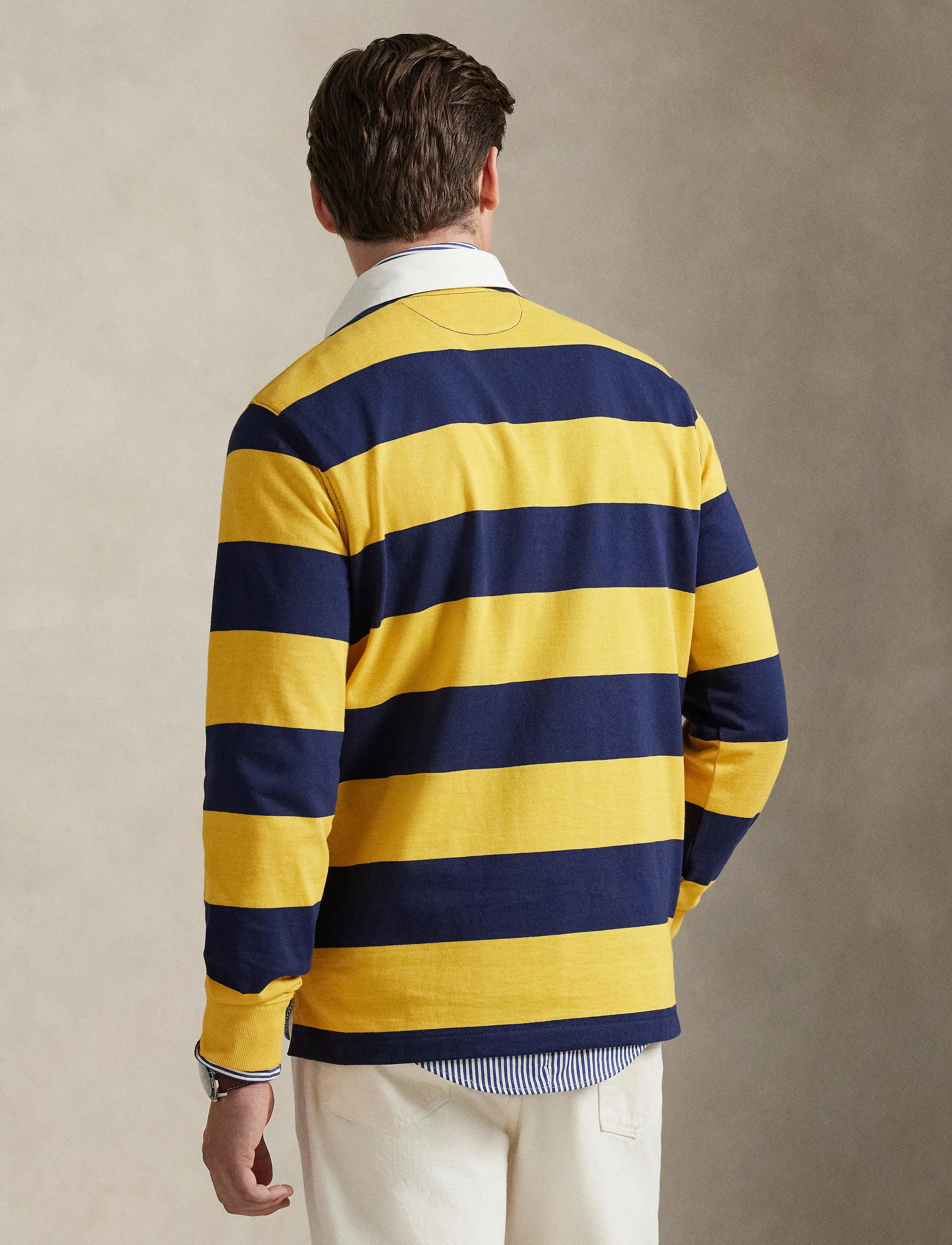 Polo Ralph Lauren Classic Fit Bear Rugby Shirt, XS, Polos, Marineblau - Long-sleeved, Männerswear
