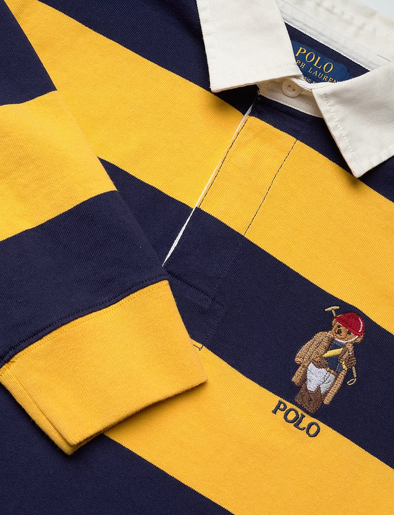 Polo Ralph Lauren - Classic Fit Polo Bear Rugby Shirt - newprt nvy/gld bg - 2