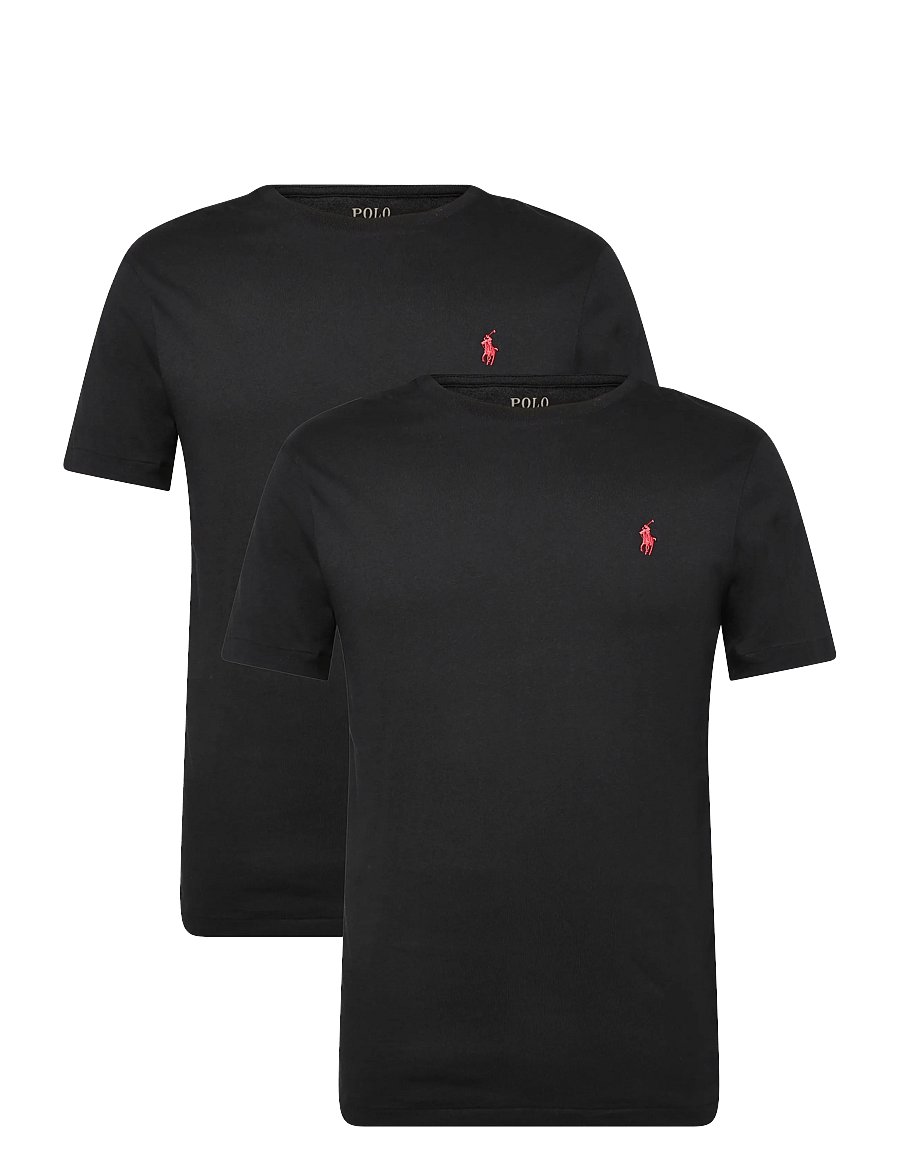 Polo Ralph Lauren - Custom Slim Fit Jersey T-Shirt 2-Pack - kurzärmelige t-shirts - polo black/polo b - 0