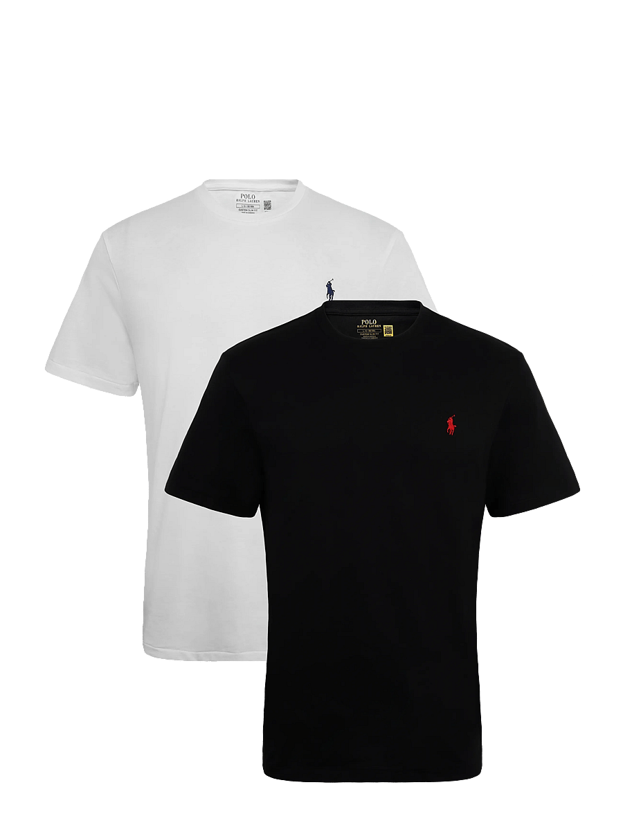 Polo Ralph Lauren - 26/1 JERSEY-KNT-T-SHIRT - kurzärmelige t-shirts - polo black/white - 0