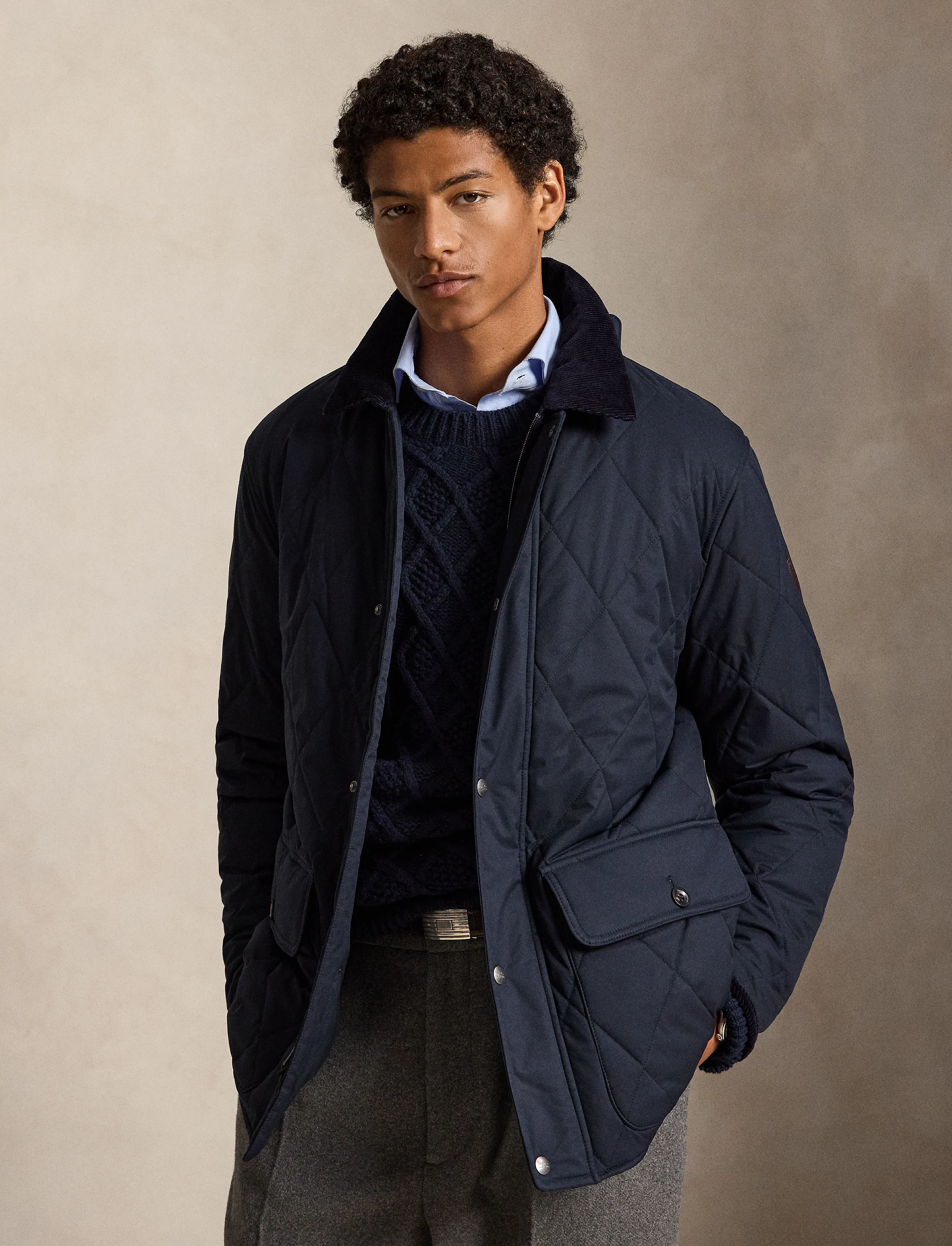 Polo Ralph Lauren The Beaton Quilted Car Coat, M, Jackets, Marineblau - Männerswear