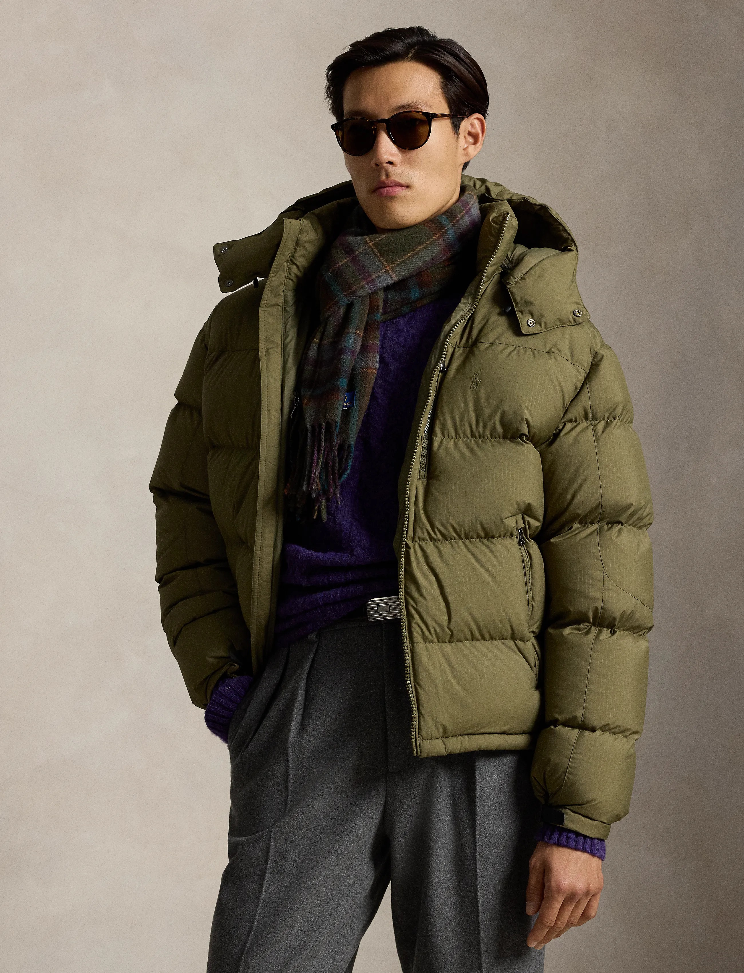 Polo Ralph Lauren The Gorham Relaxed Fit Down Jacket - Tøj - BASIC  OLIVE / khaki/green