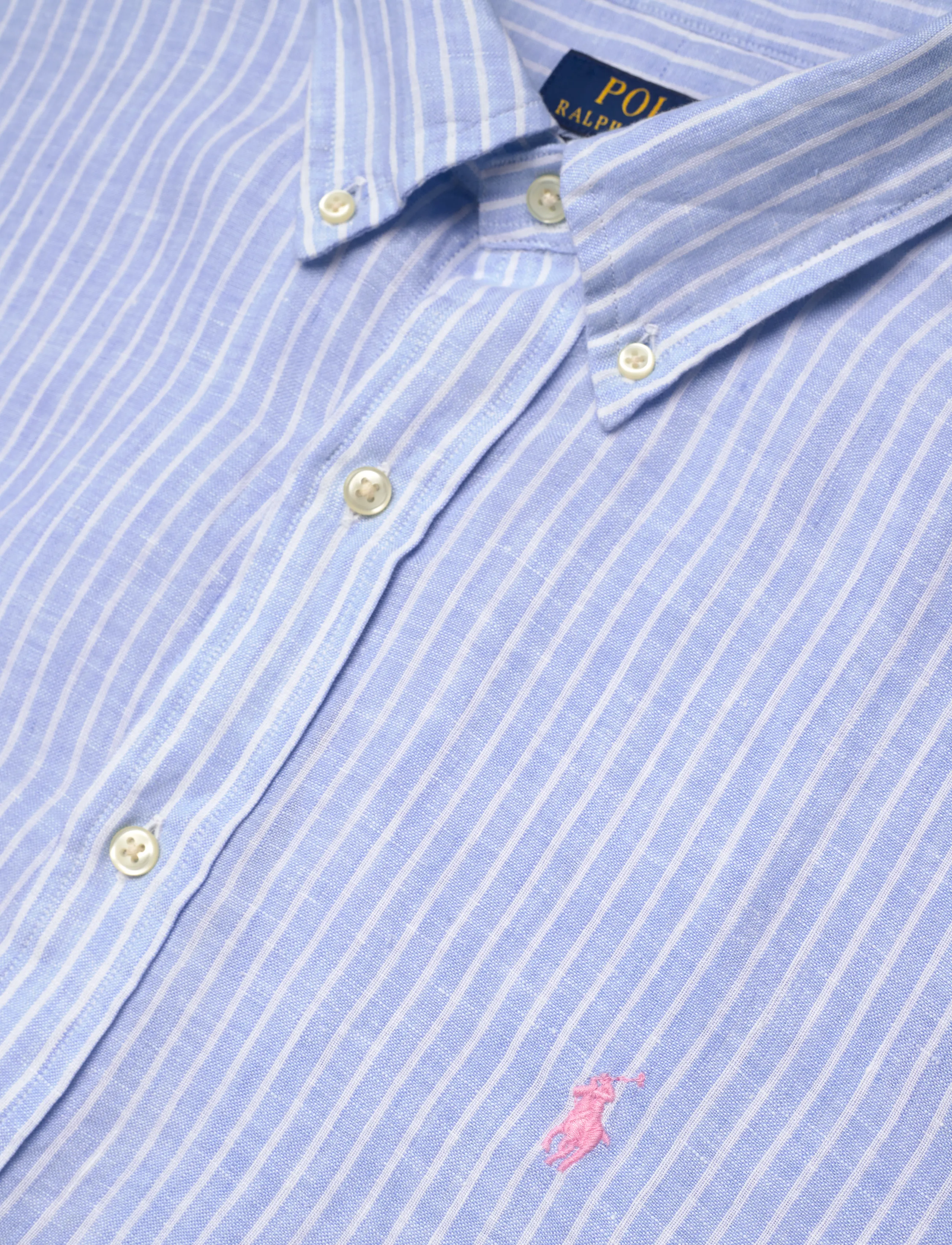 Polo Ralph Lauren - YD LINEN V1-WVN-SHIRT - 7188b blue white - 3