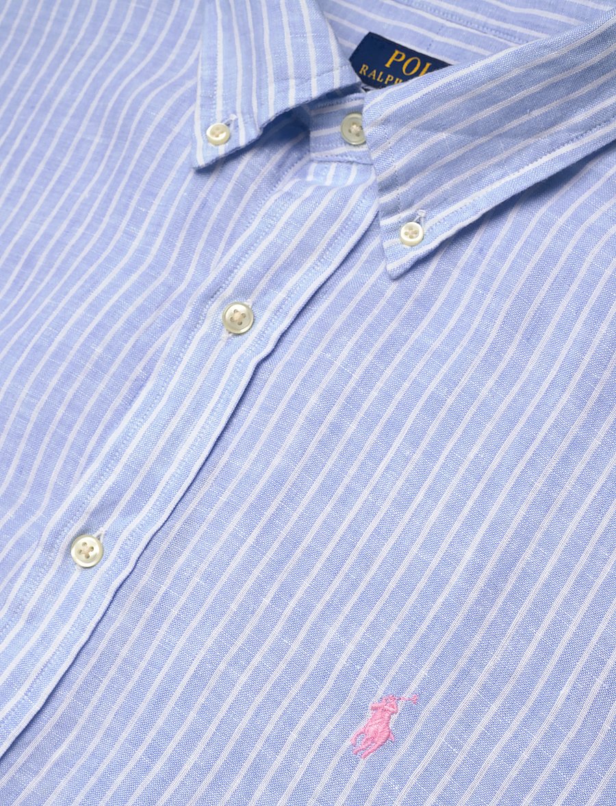 Polo Ralph Lauren - YD LINEN V1-WVN-SHIRT - 7188b blue white - 3