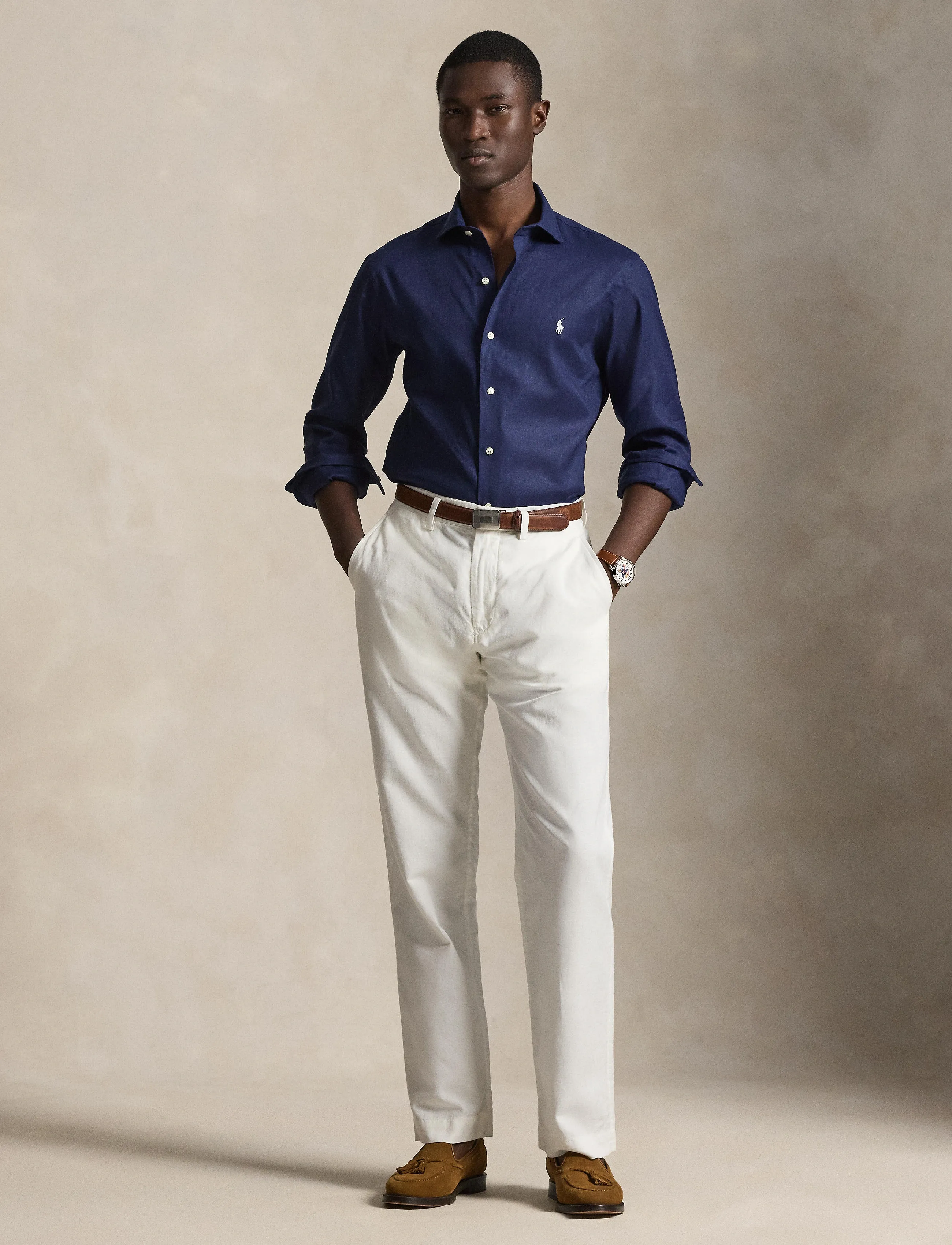 Polo Ralph Lauren 710B15596002 - Leinenhemden - NEWPORT NAVY / navy