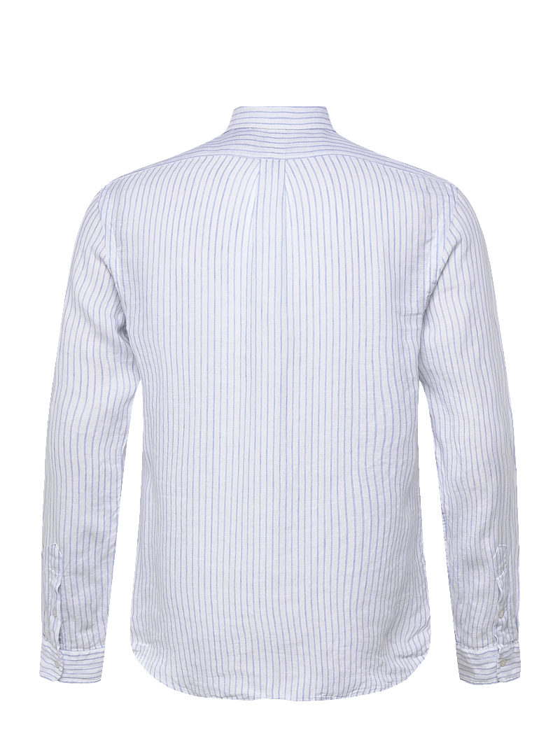 Polo Ralph Lauren - Slim Fit Striped Linen Shirt - striped shirts - 7188a white blue - 1
