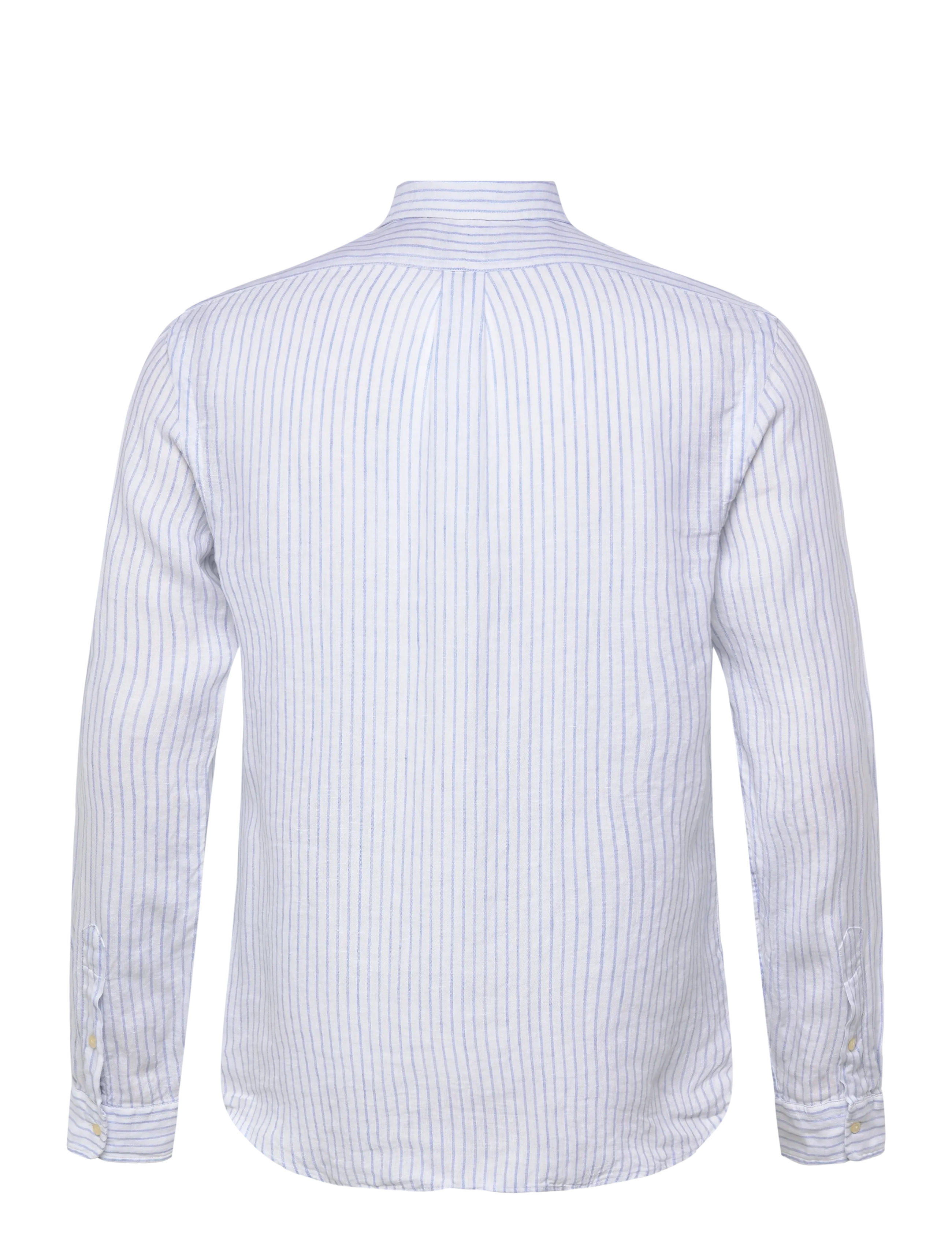 Polo Ralph Lauren - Slim Fit Striped Linen Shirt - stribede skjorter - 7188a white blue - 2