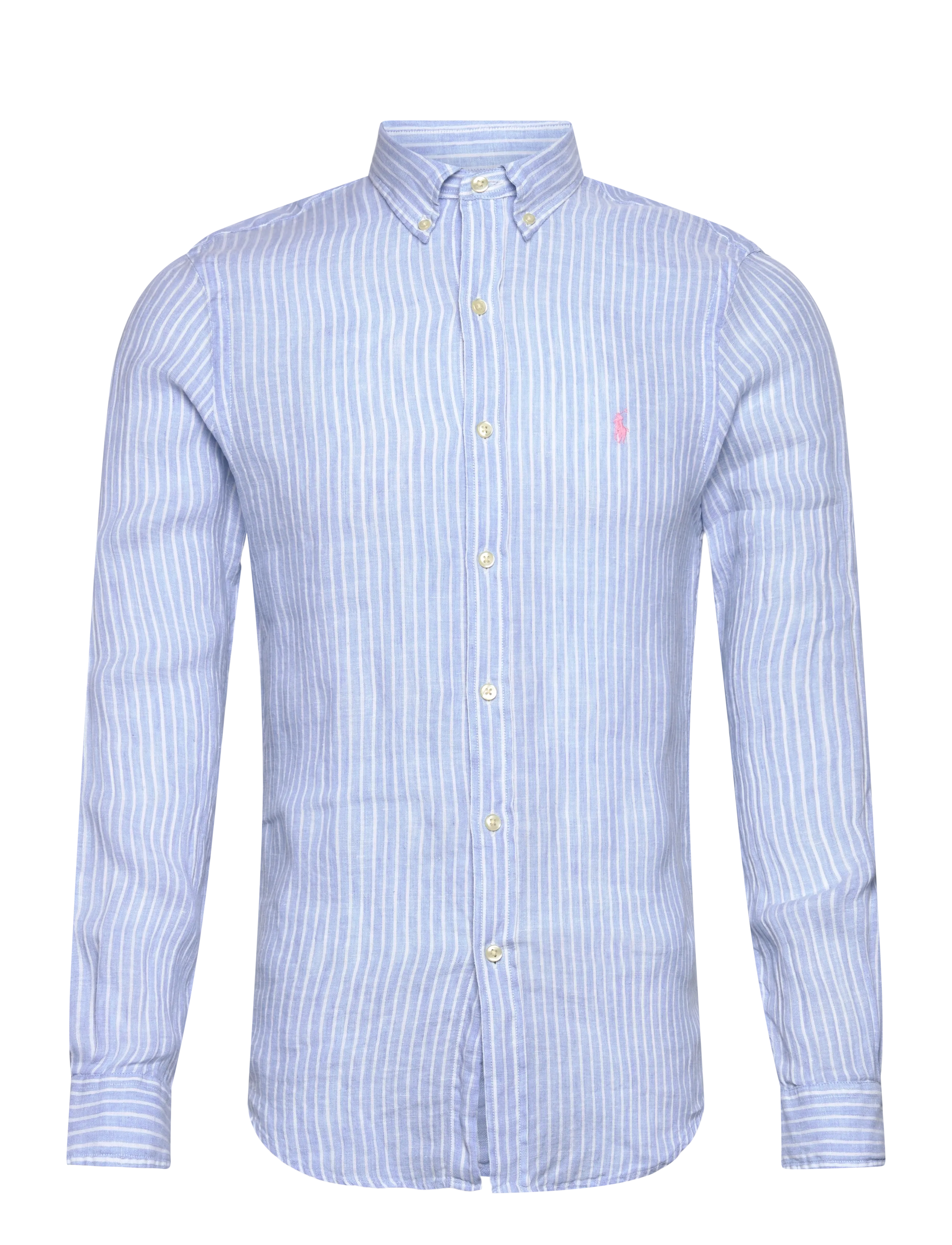 Polo Ralph Lauren Slim Fit Striped Linen Shirt - Skjorter - 7188B BLUE WHITE / blue